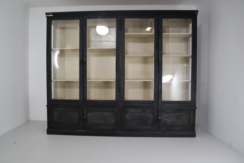 Industrial Large Glazed Display Cabinet Czech Replubic 1900s 20th