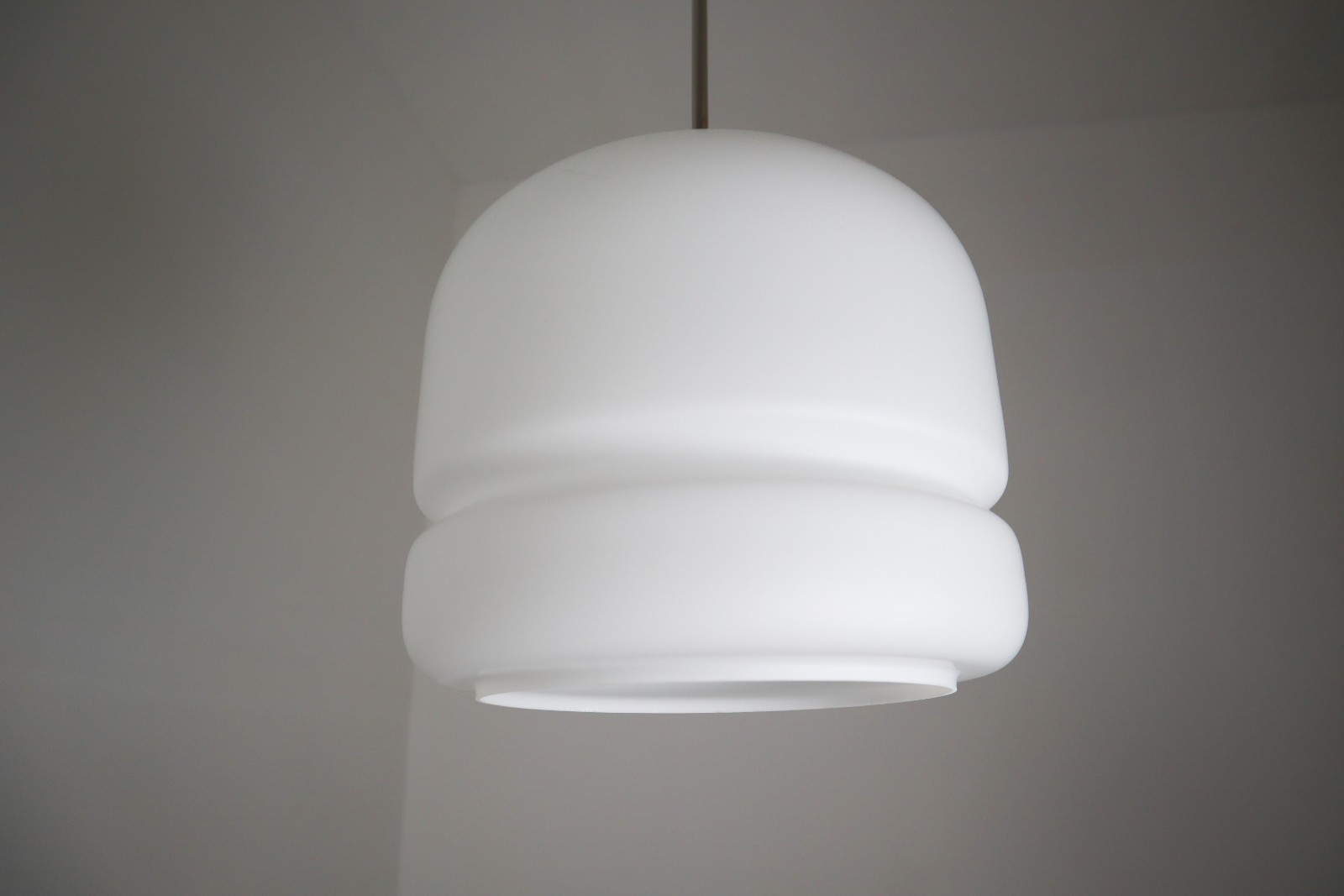 10 Elegant Opaline Midcentury Opaline Glass Pendant , 1960s Mid-20th century