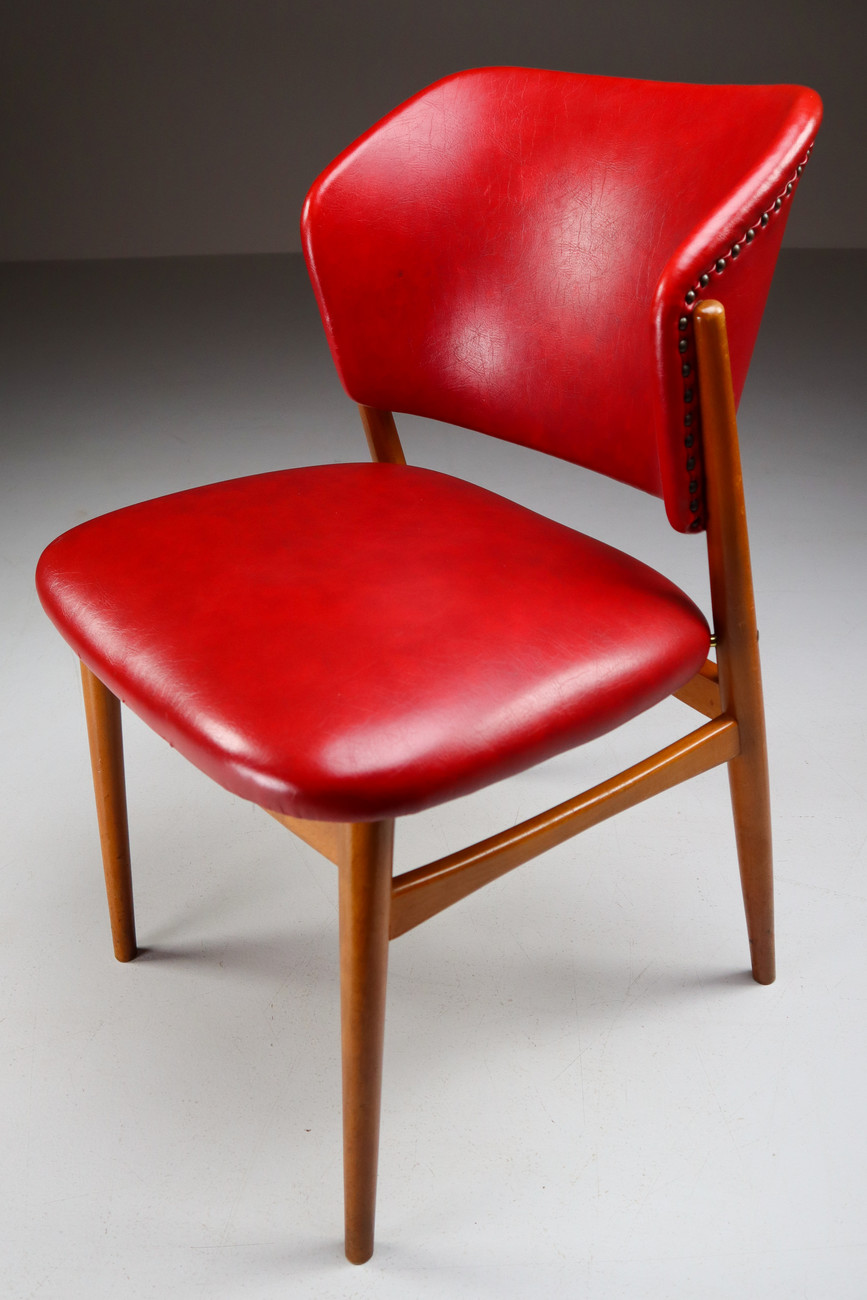 120x mid-century modern dining chairs by Spahn Stadtlohn, Germany 1950s Mid-20th century