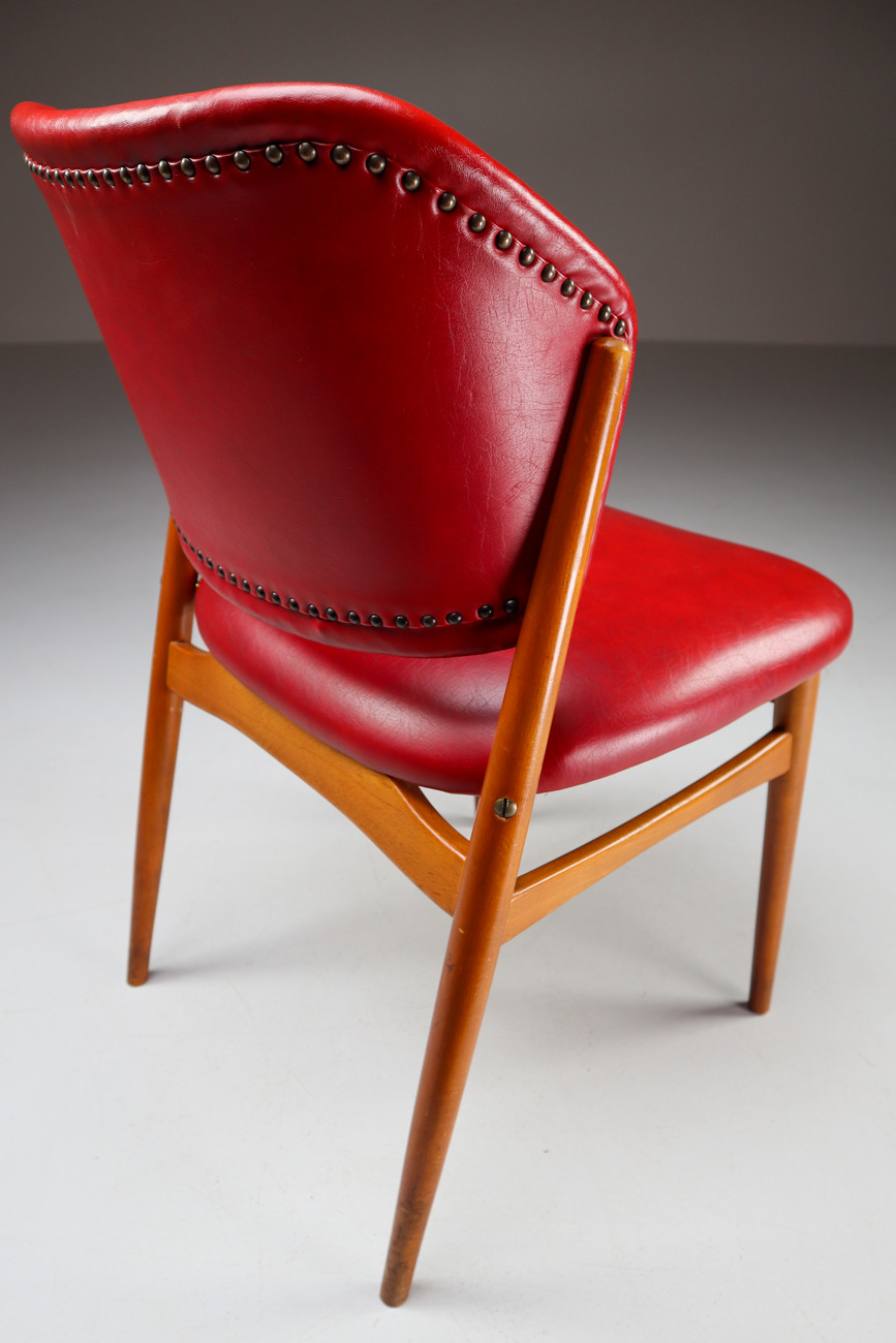 120x mid-century modern dining chairs by Spahn Stadtlohn, Germany 1950s Mid-20th century