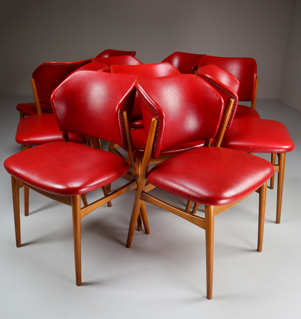 120x mid-century modern dining chairs by Spahn Stadtlohn, Germany 1950s Mid-20th century