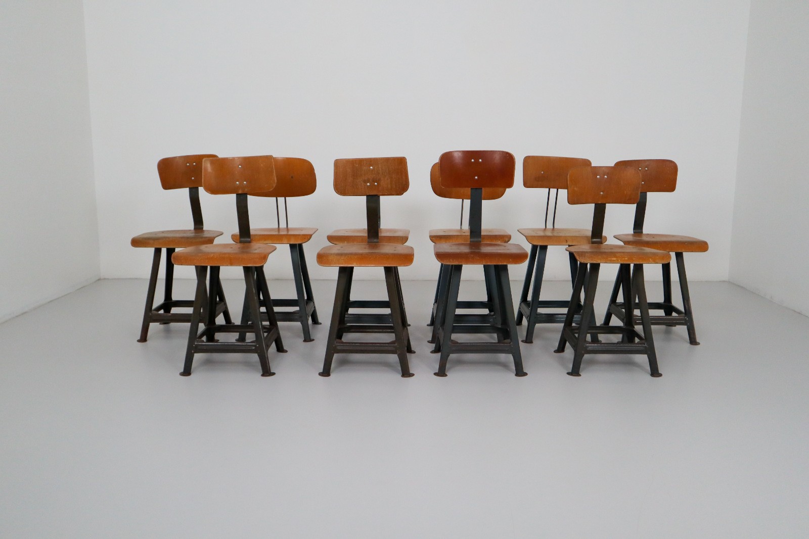 16 German Industrial Chairs 1950