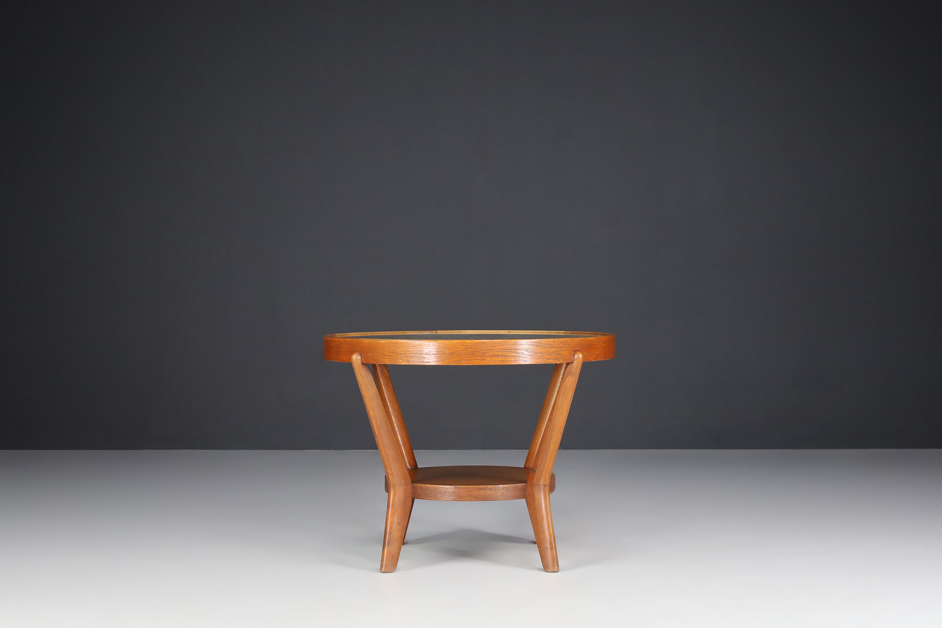 1930s Round Art Deco Side Tables by Jindrich Halabala Early-20th century