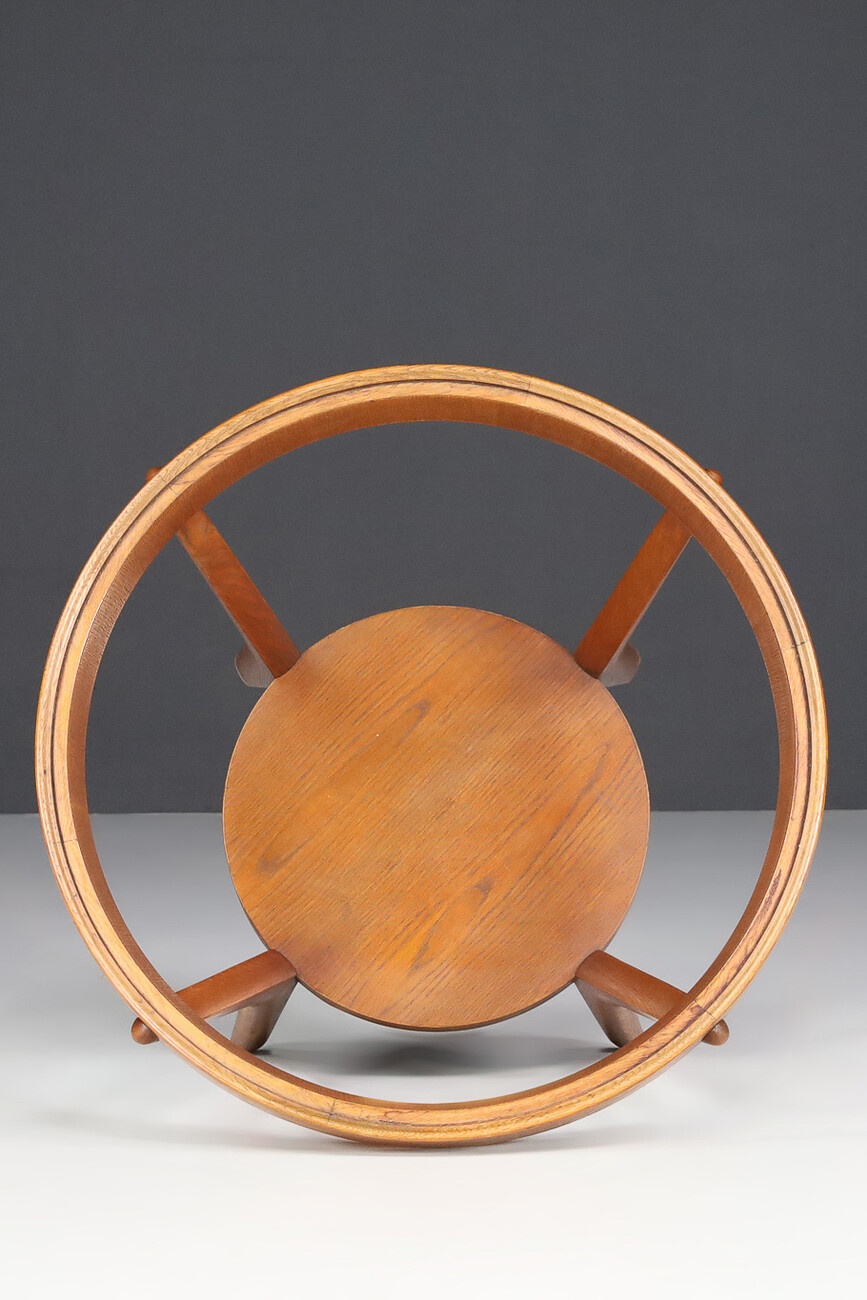 1930s Round Art Deco Side Tables by Jindrich Halabala Early-20th century