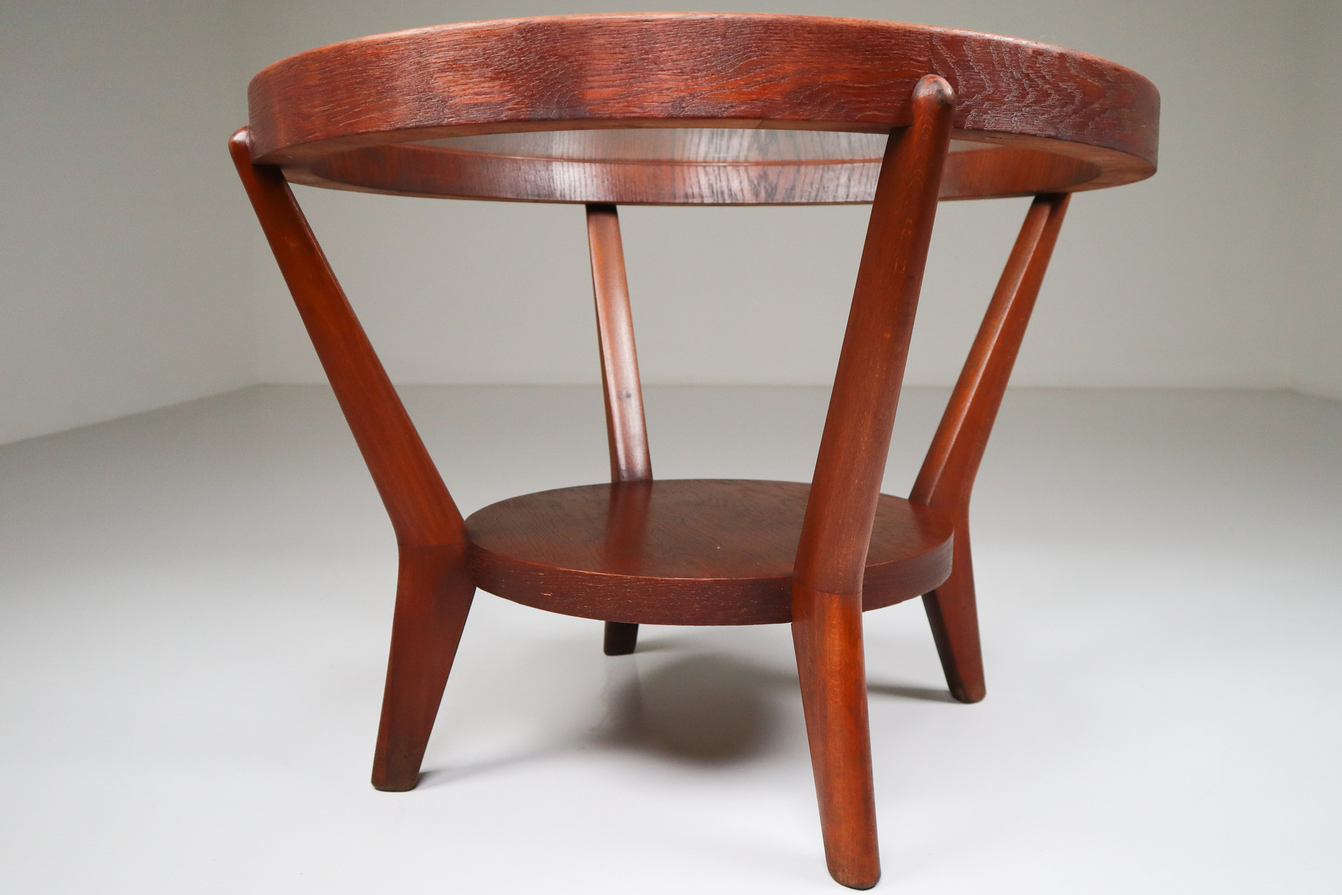 1930s Round Art Deco Side Tables by Jindrich Halabala Early-20th century