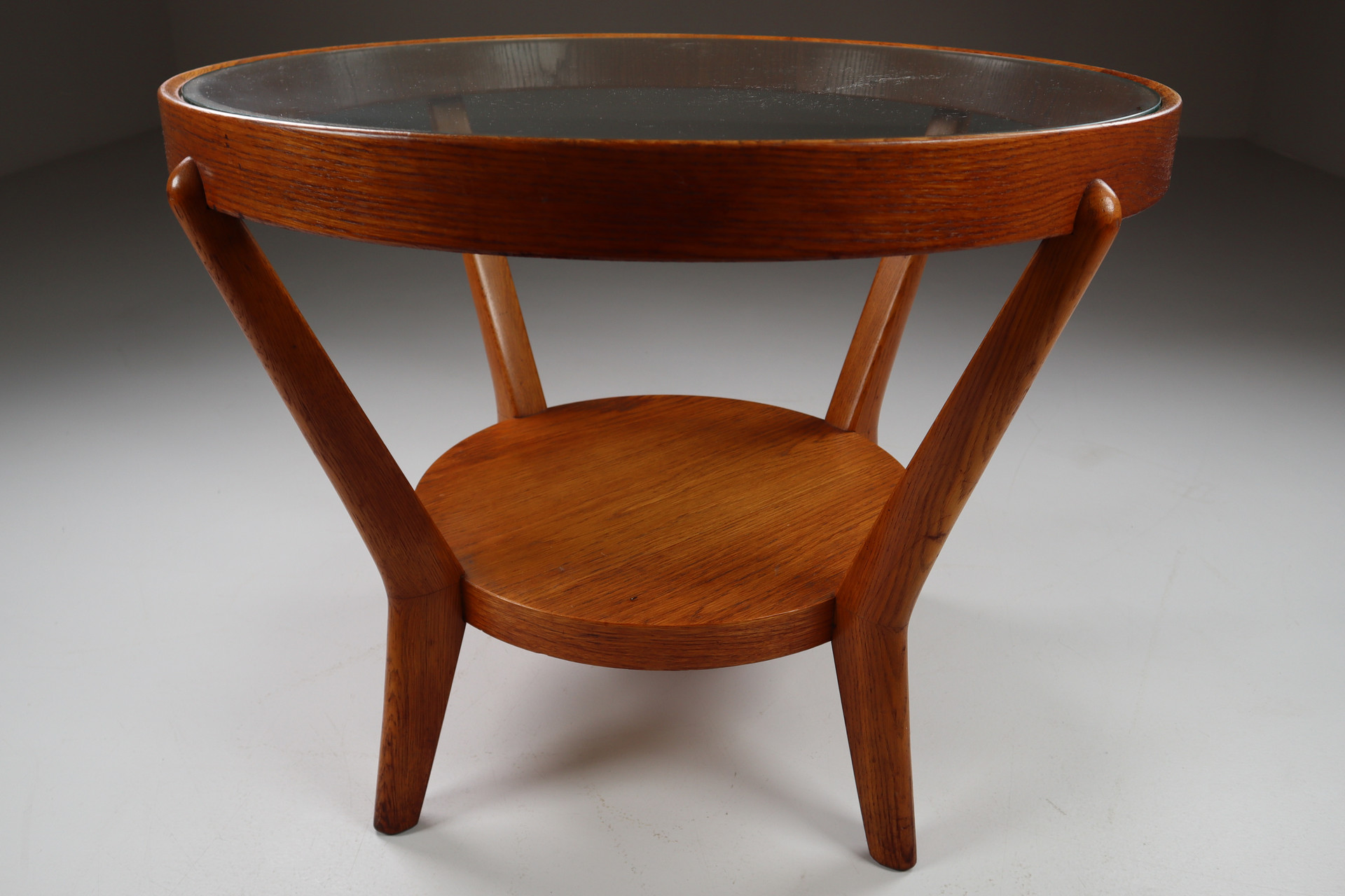 1930s Round Art Deco Side Tables by Jindrich Halabala Early-20th century