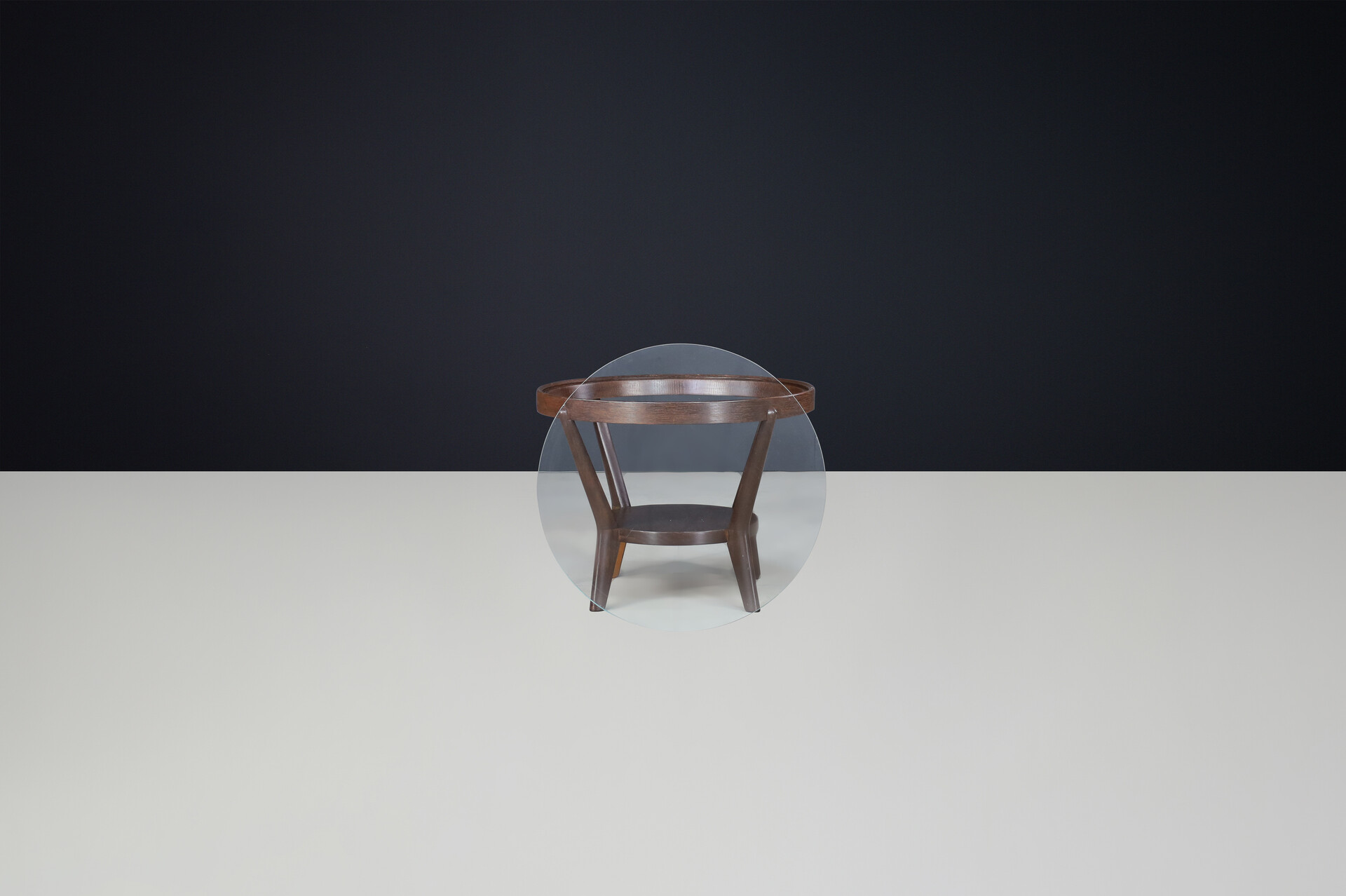 1930s Round Art Deco Side Tables by Jindrich Halabala Early-20th century