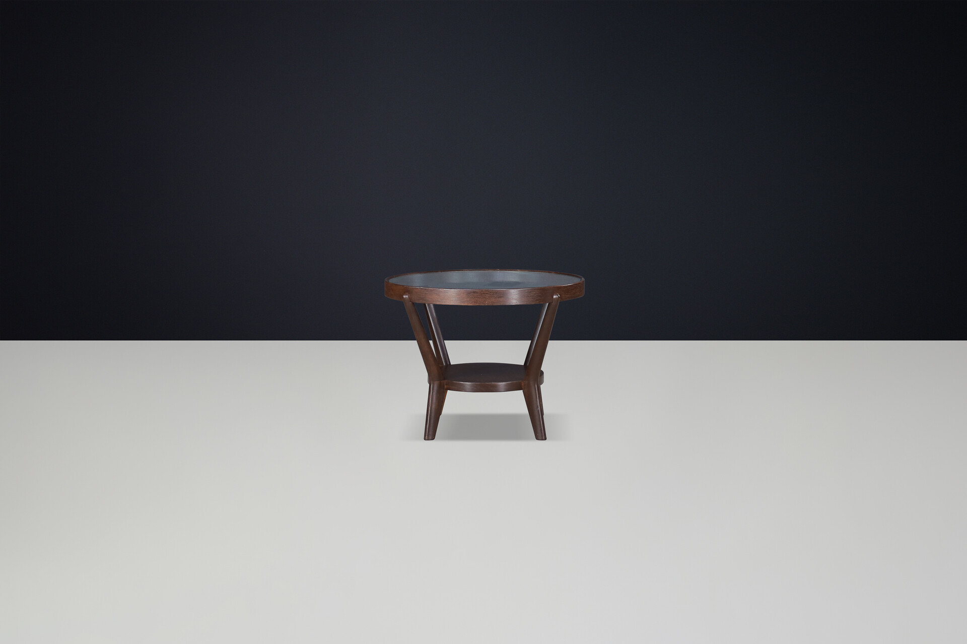 1930s Round Art Deco Side Tables by Jindrich Halabala Early-20th century