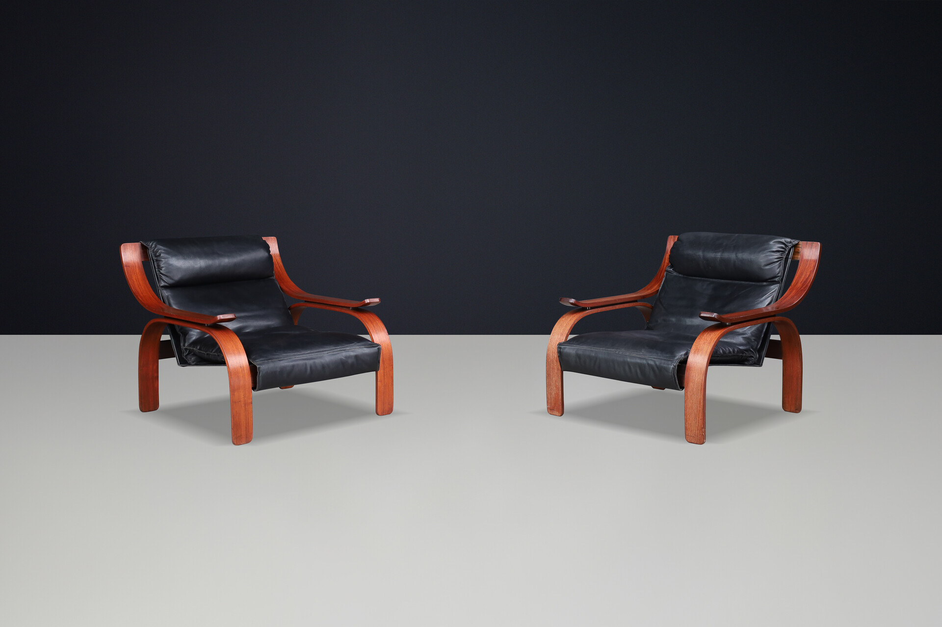 1962 Italian Mid-Century Modern Lounge Chairs by Marco Zanuso for Arflex Mid-20th century
