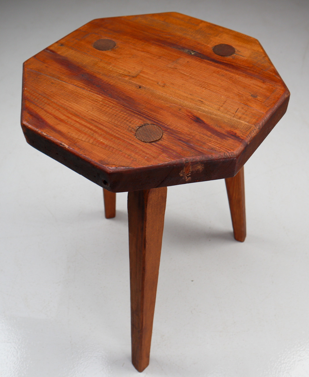 4 x Brutalist Pinewood stools France 1970s Mid-20th century