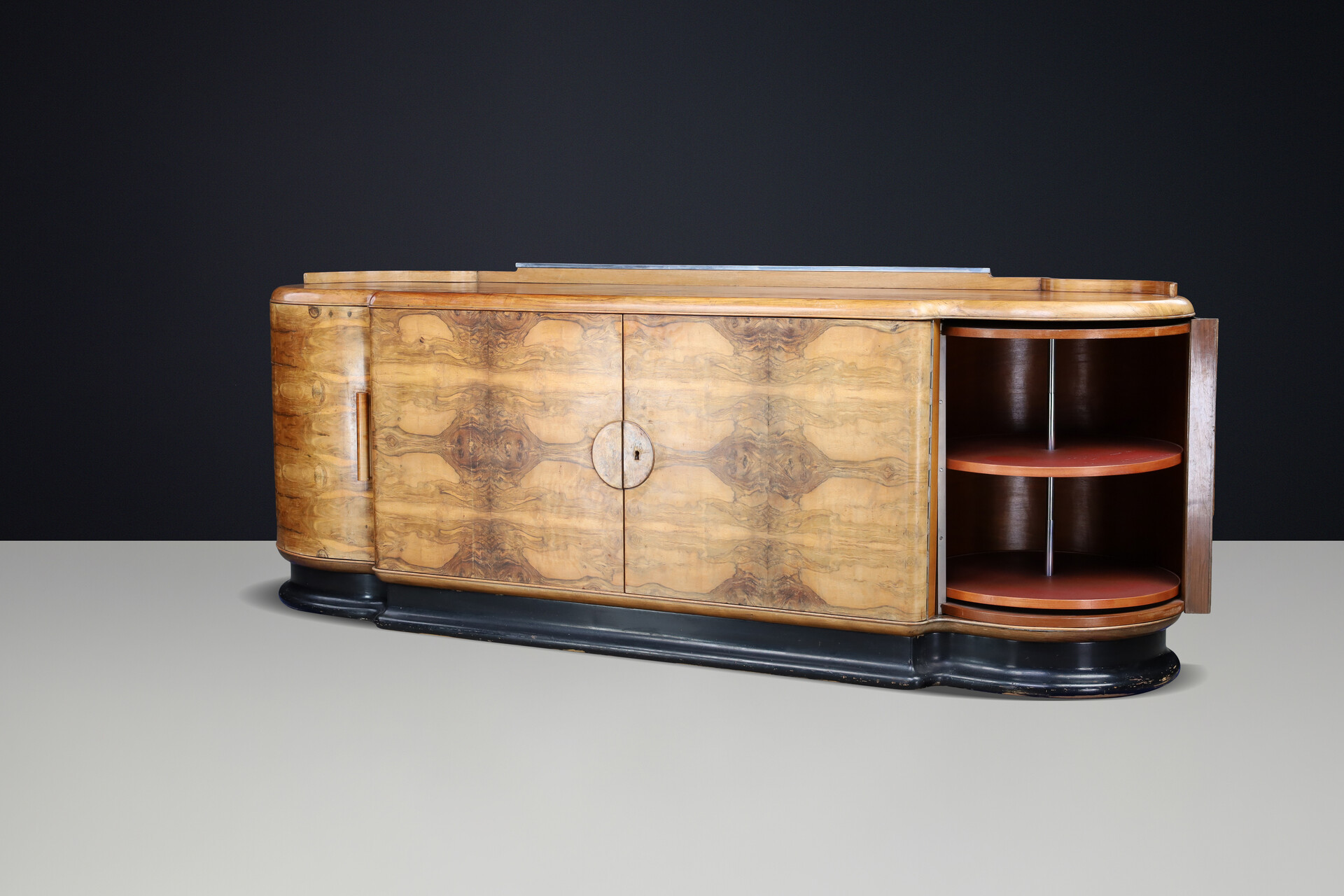 Alnut Art Deco Sideboard by Jindřich Halabala for UP Závody Czechoslovakia 1930 Early-20th century