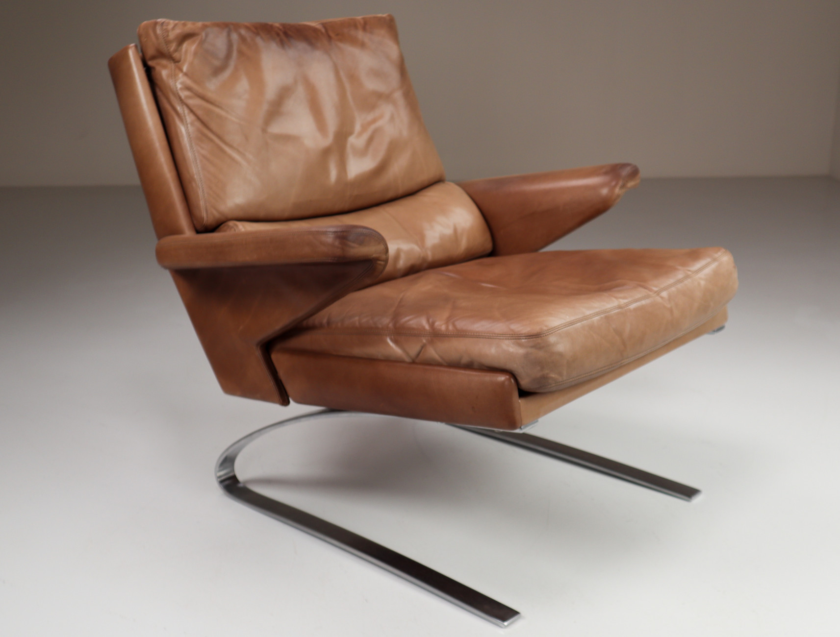 Antic Leather COR Swing Chair by Reinhold Adolf, Germany 1960s Mid-20th century