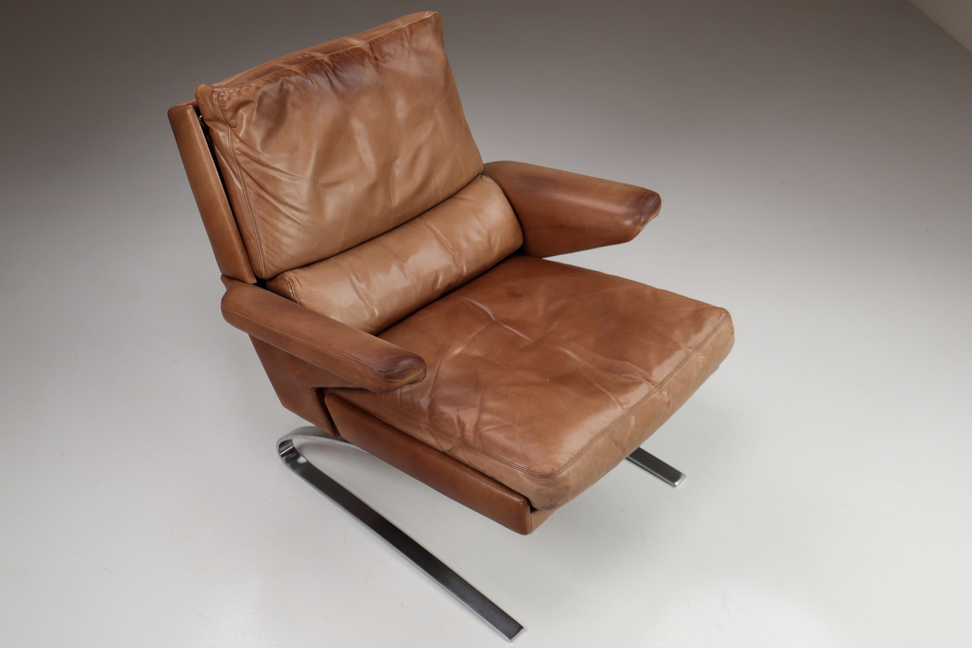 Antic Leather COR Swing Chair by Reinhold Adolf, Germany 1960s Mid-20th century
