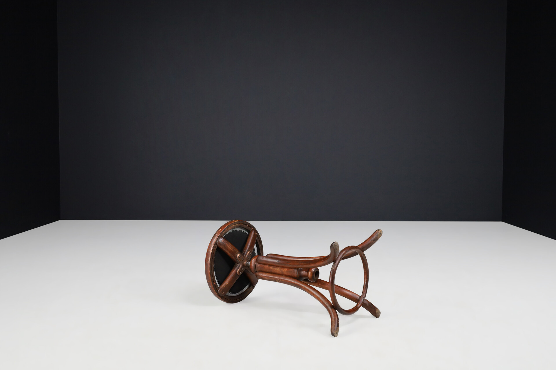 Antique Adjustable Tabouret Stool By Thonet, Austria 1910 20th century
