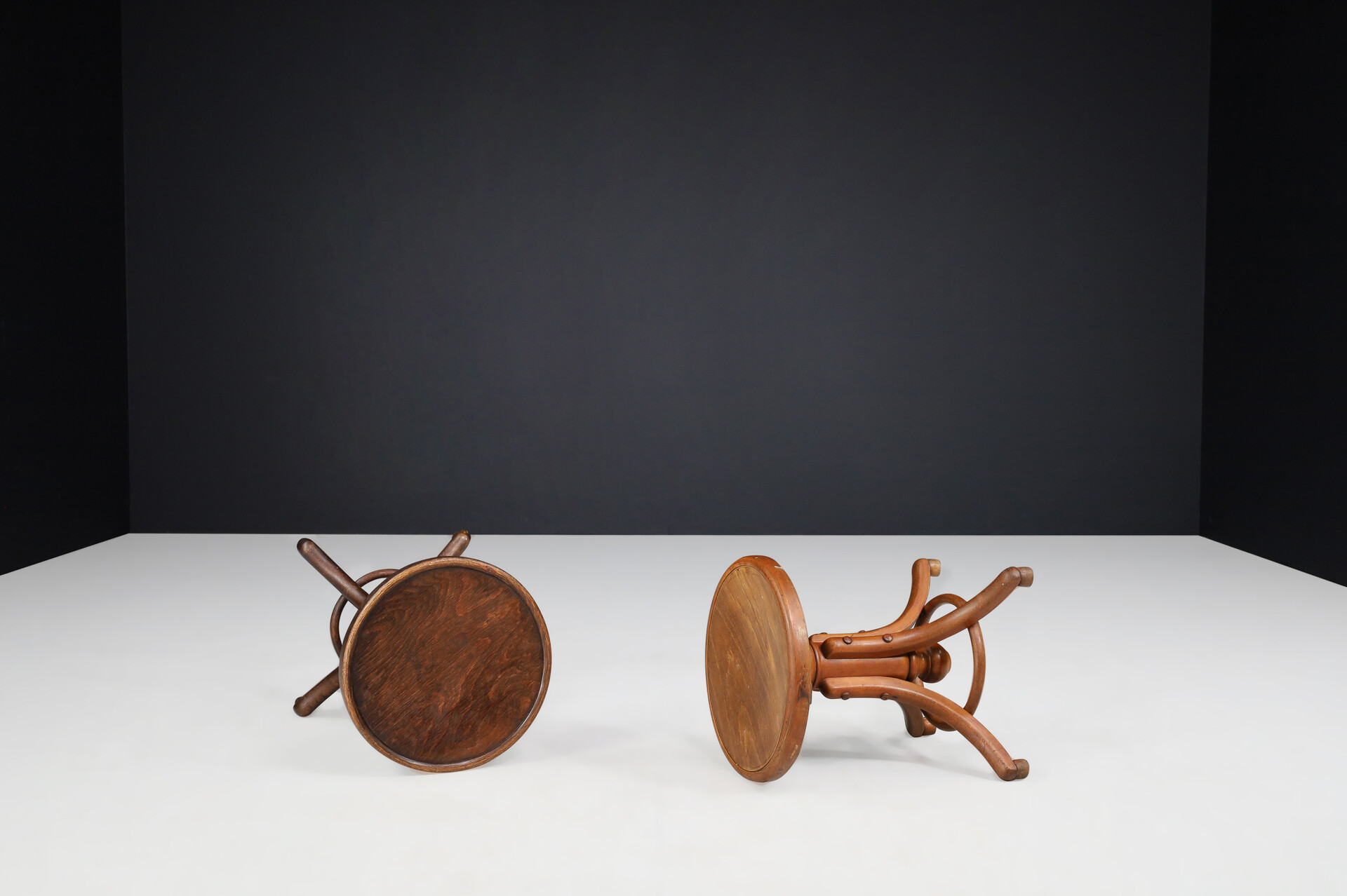 Antique Adjustable tabouret stools by Thonet, Austria 1910 20th century