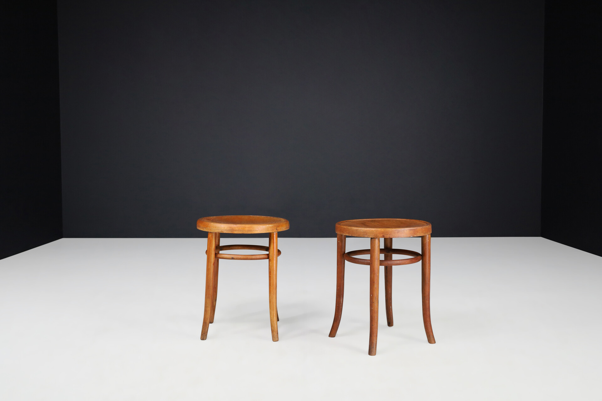 Antique Bentwood and plywood tabourets By Thonet, Austria 1910s 20th century