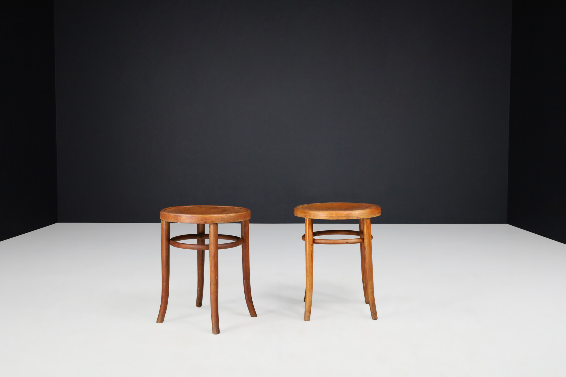 Antique Bentwood and plywood tabourets By Thonet, Austria 1910s 20th century