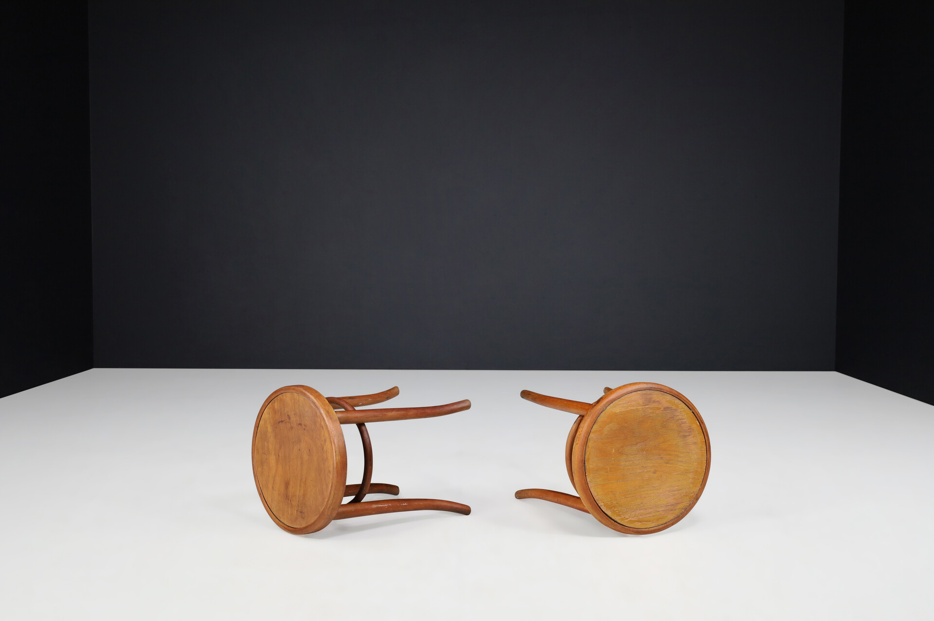 Antique Bentwood and plywood tabourets By Thonet, Austria 1910s 20th century