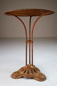Antique brocante bistro / garden table in iron France 1920s 20th century