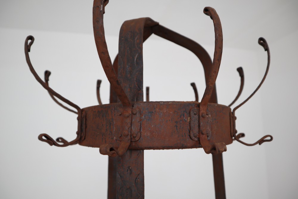 Antique Iron Patinated  Coat Hanger Early-20th century