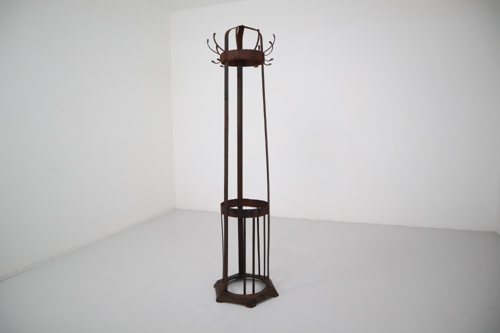 Antique Iron Patinated  Coat Hanger Early-20th century