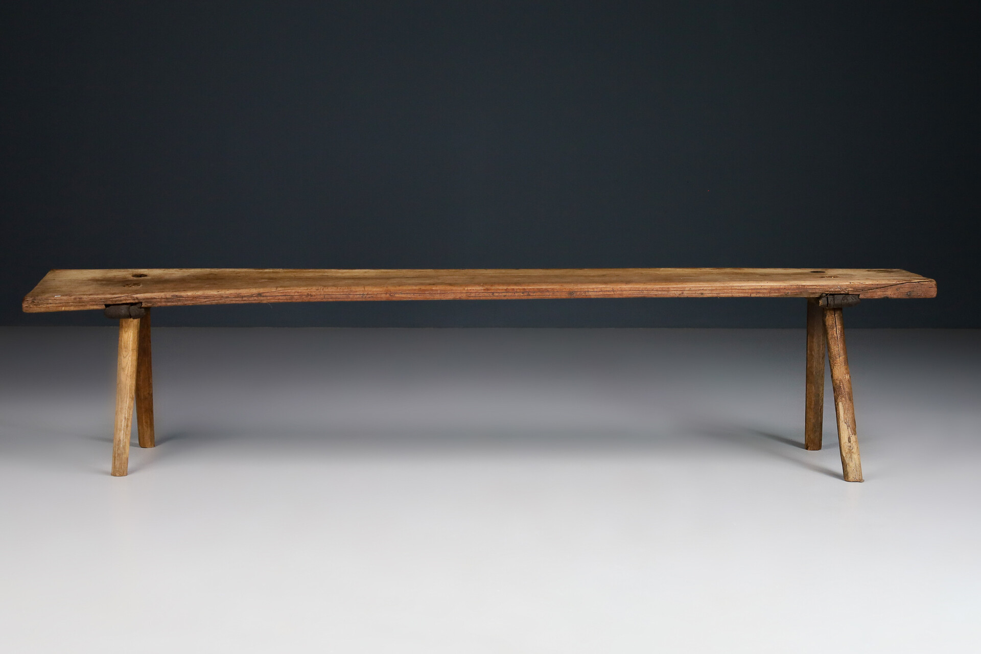 Antique Italian Bench In Solid Wood 1900s Early-20th century