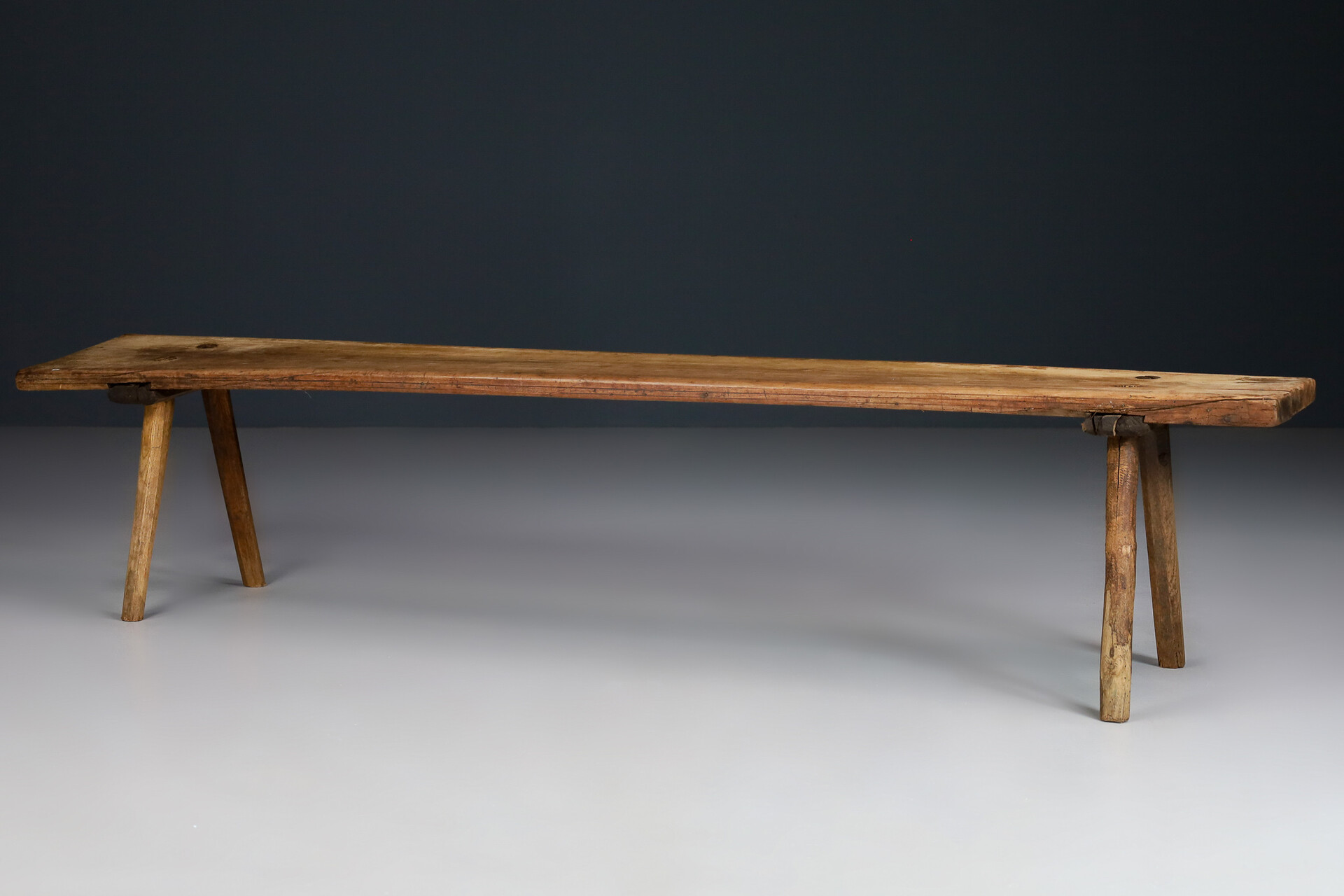Antique Italian Bench In Solid Wood 1900s Early-20th century