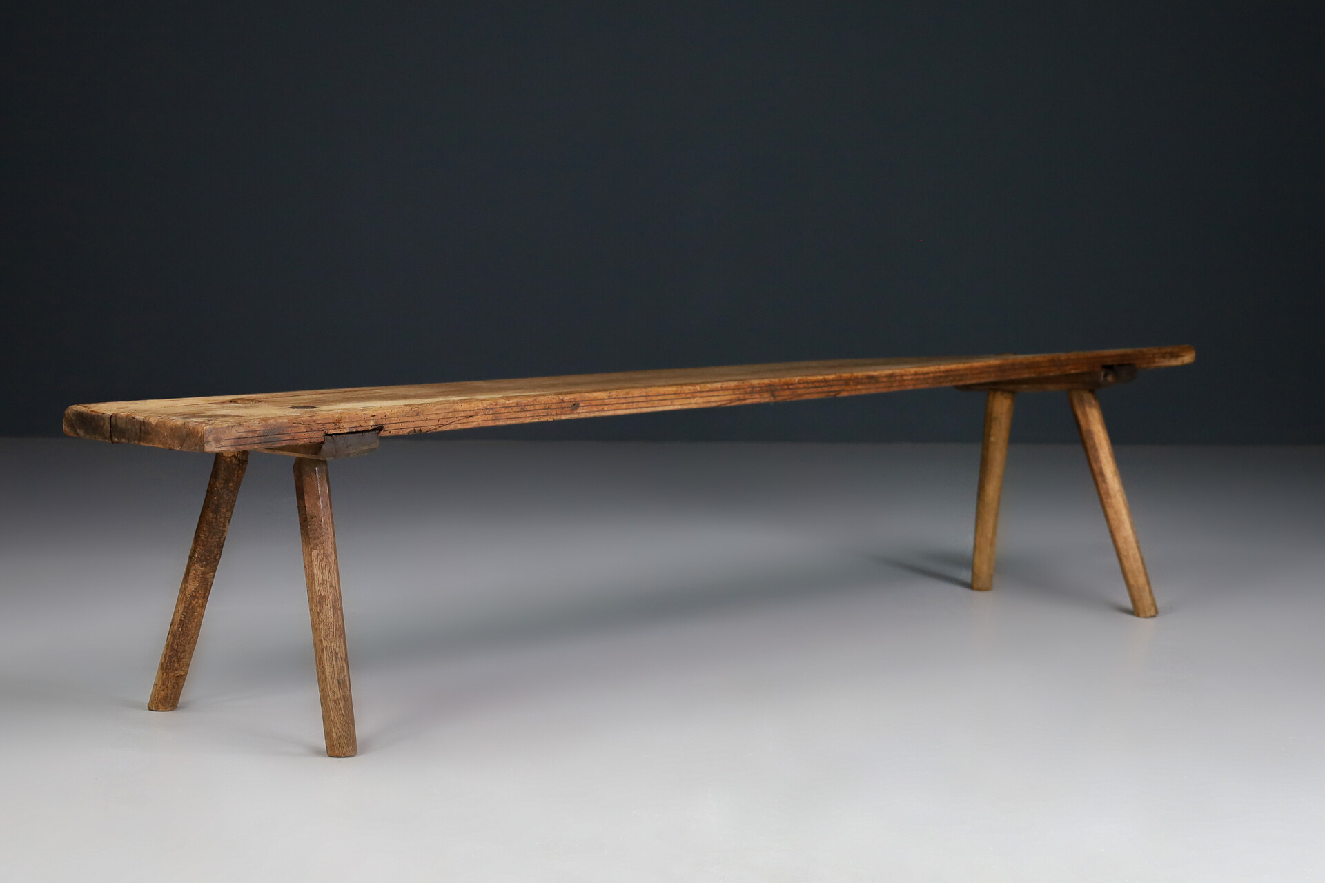 Antique Italian Bench In Solid Wood 1900s Early-20th century