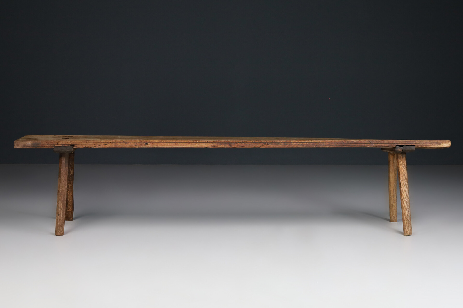 Antique Italian Bench In Solid Wood 1900s Early-20th century
