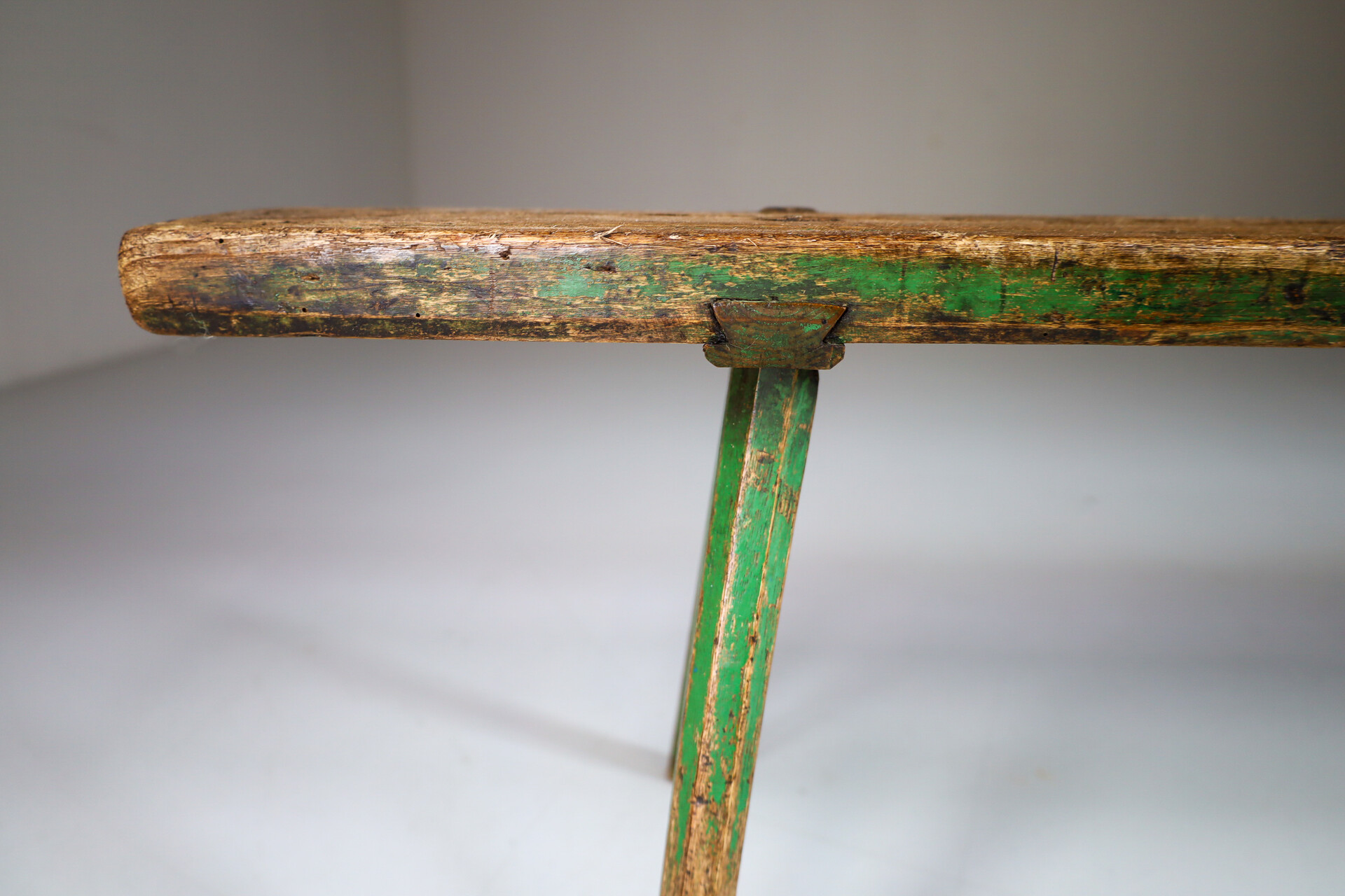 Antique Primitive wooden bench,Italy 1920s Early-20th century