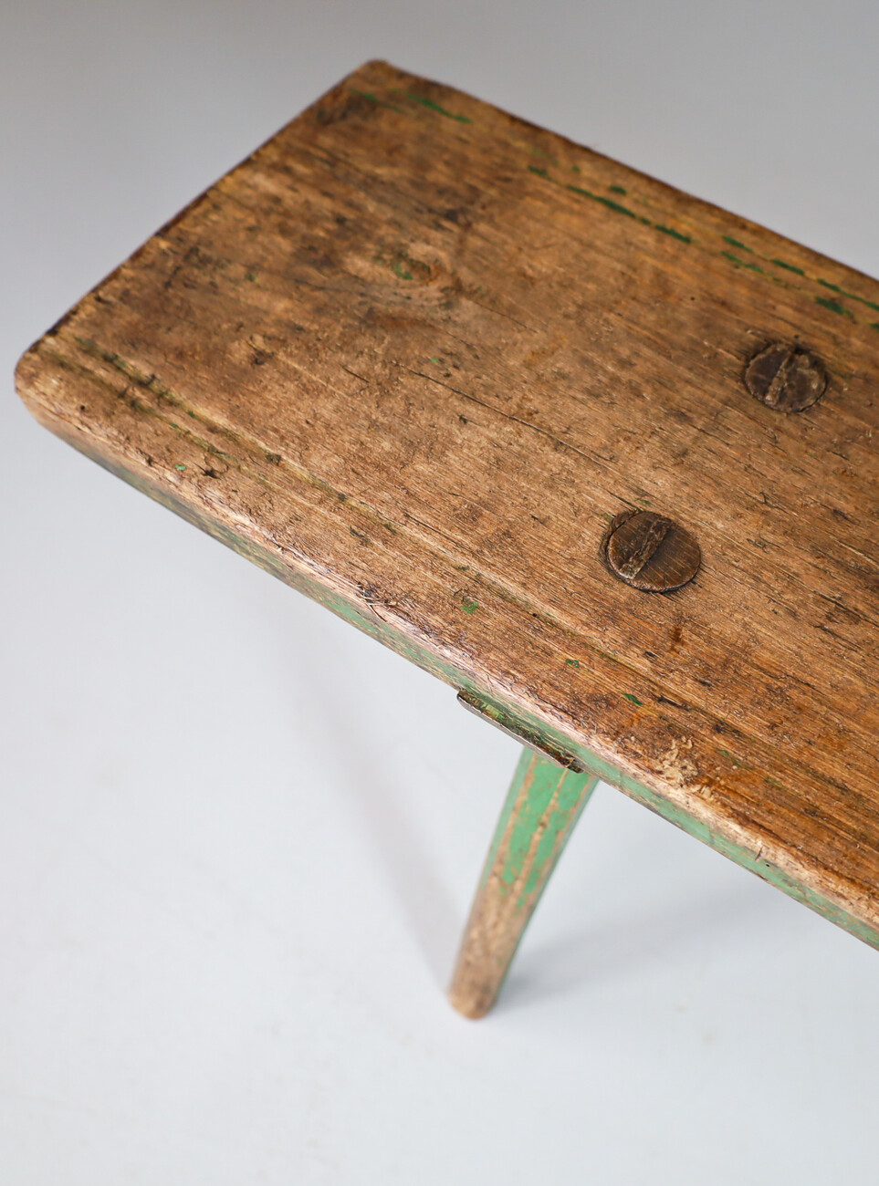 Antique Primitive wooden bench,Italy 1920s Early-20th century