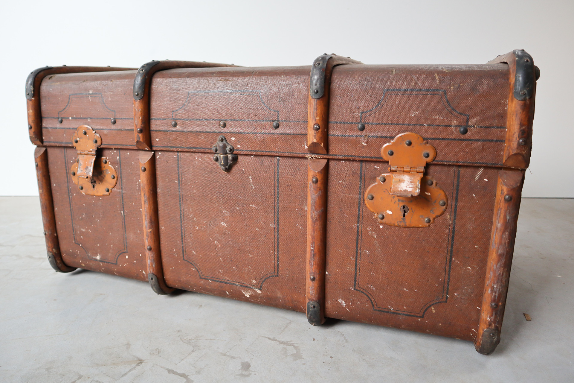 Antique Suitcase Overseas Travel Case Germany 1880 Late-19th century -  brocante - Various - Davidowski