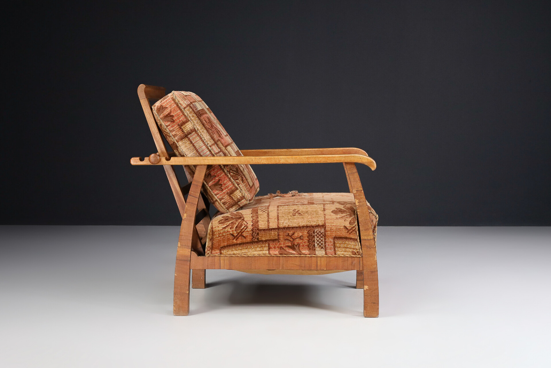 Armchair in Original Fabric, Czech Republic Mid-20th century