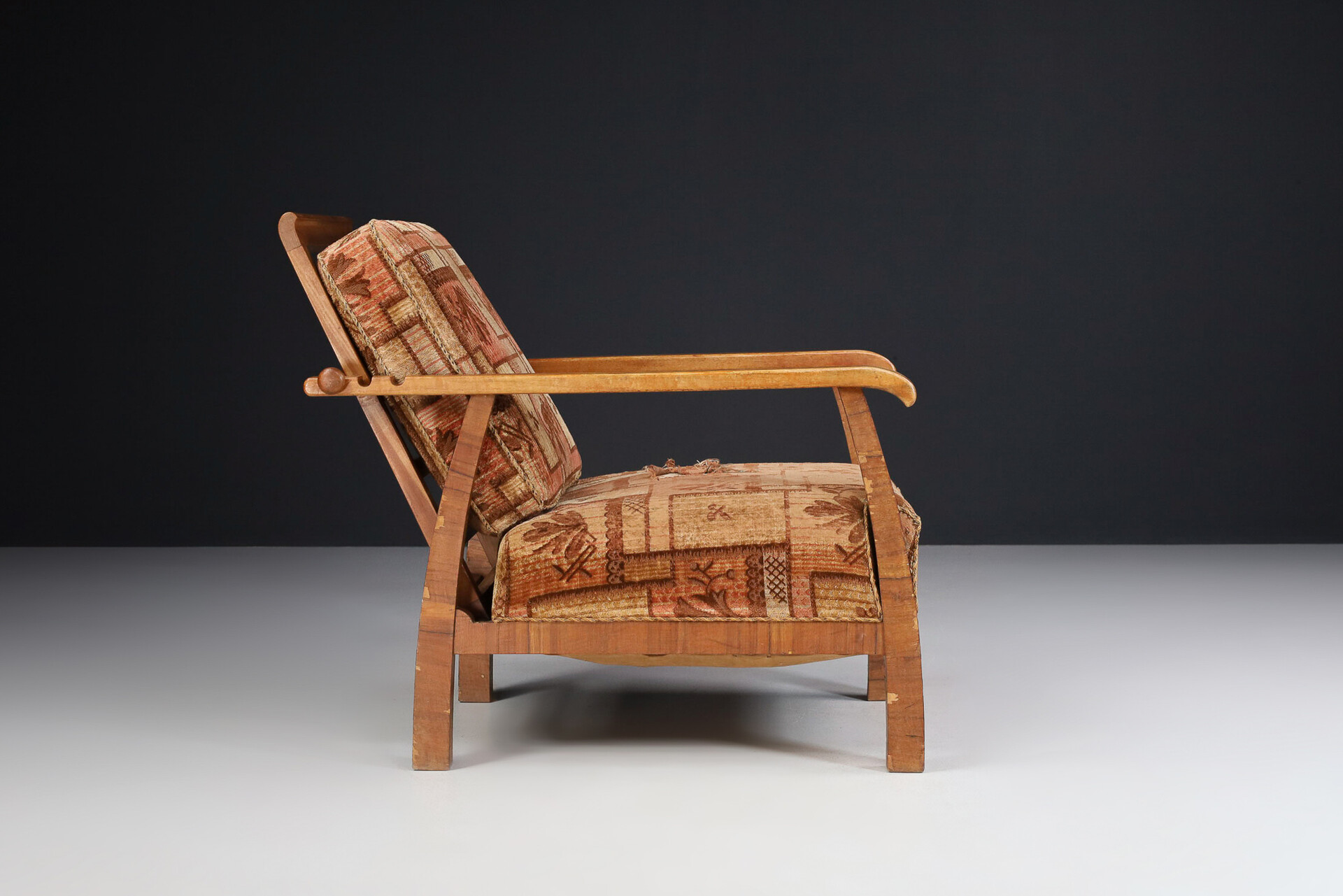 Armchair in Original Fabric, Czech Republic Mid-20th century