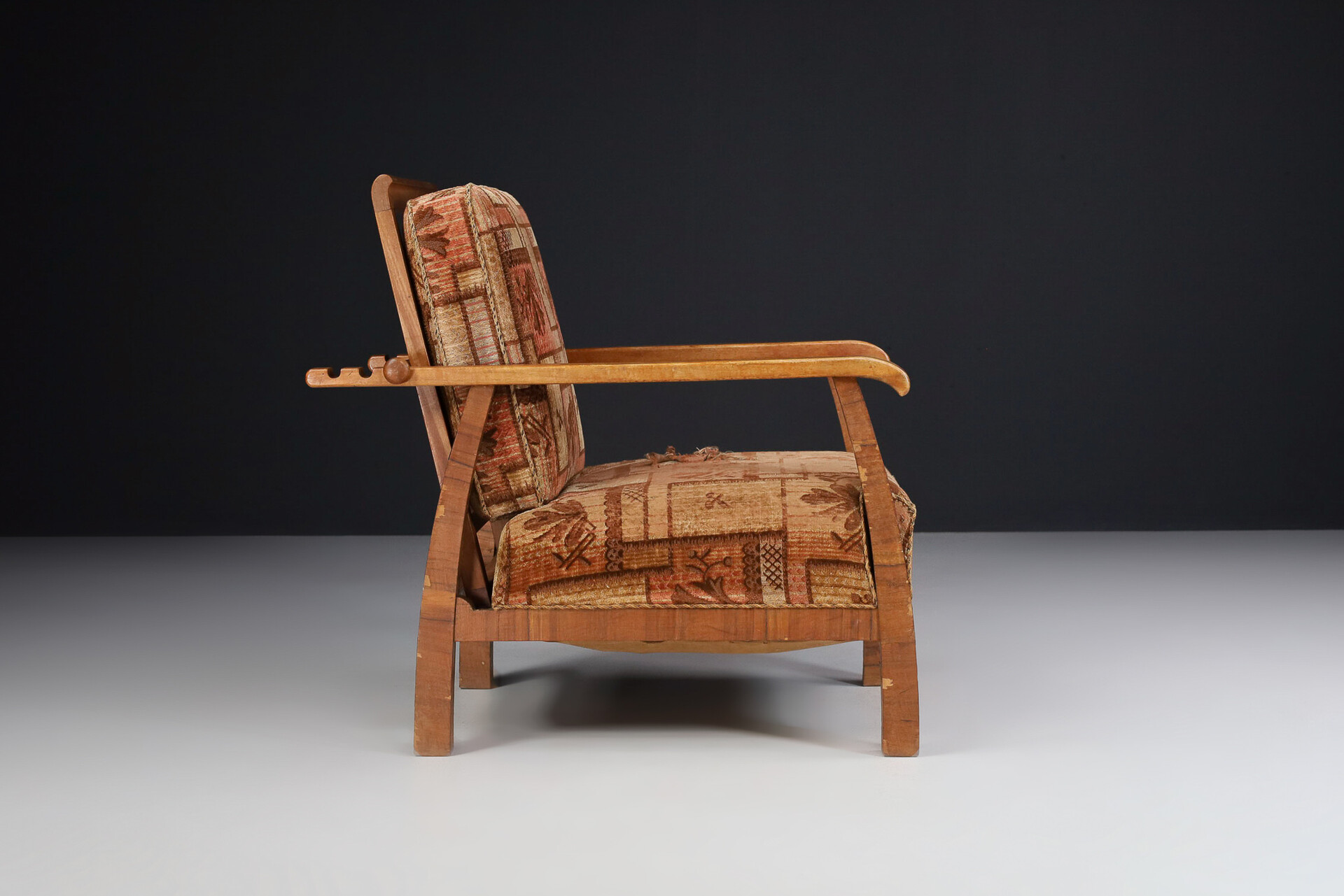 Armchair in Original Fabric, Czech Republic Mid-20th century