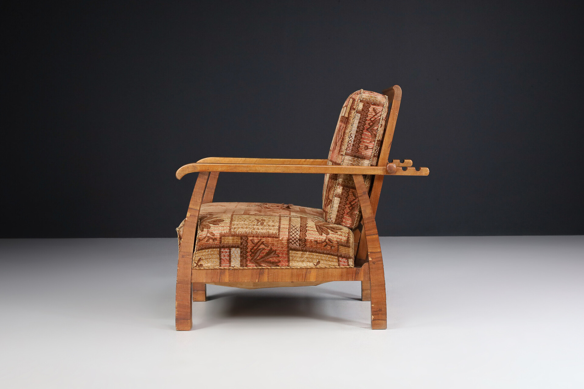 Armchair in Original Fabric, Czech Republic Mid-20th century