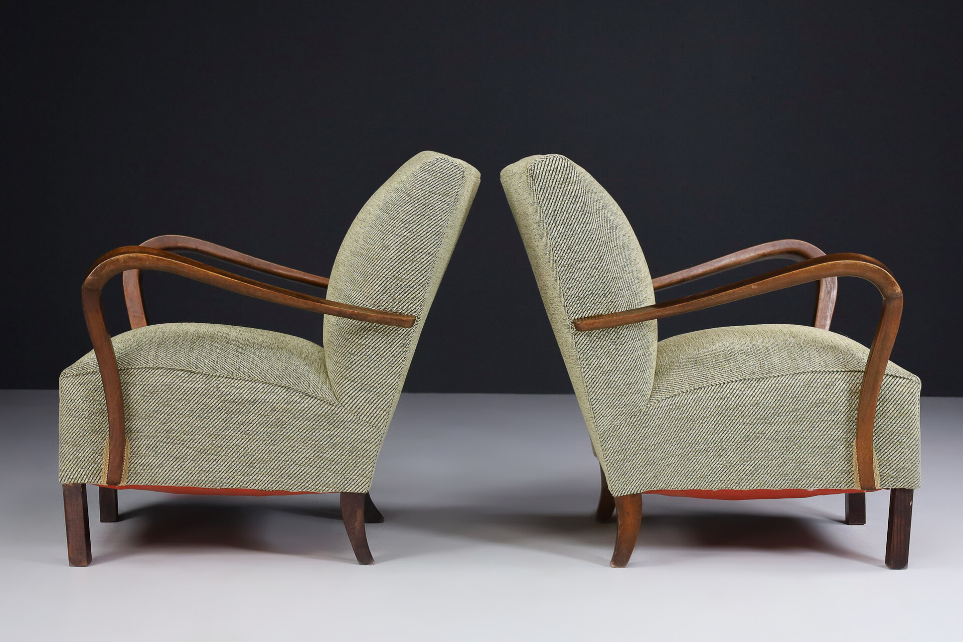 Armchairs with New Upholstery, France 1940s Mid-20th century
