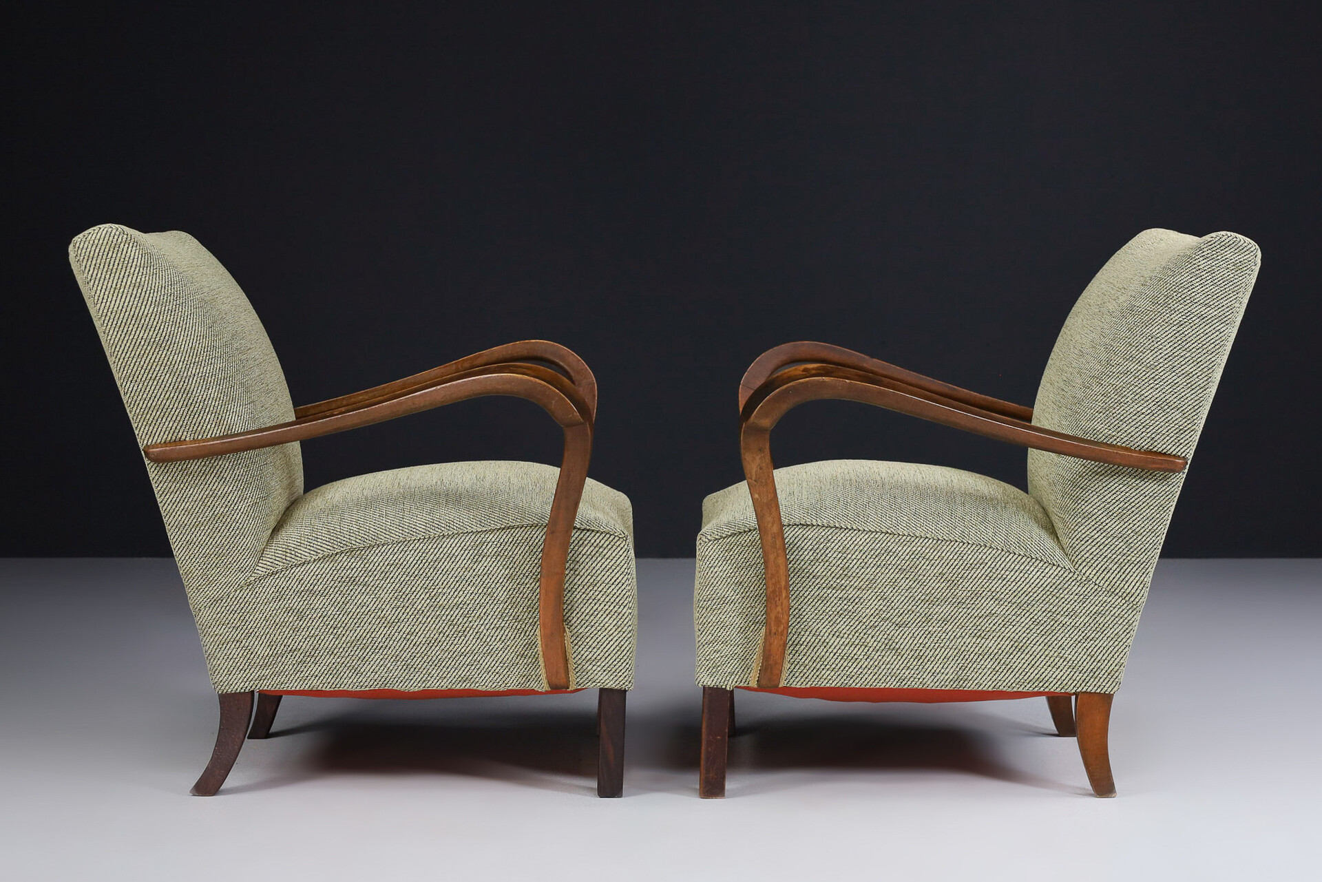 Armchairs with New Upholstery, France 1940s Mid-20th century