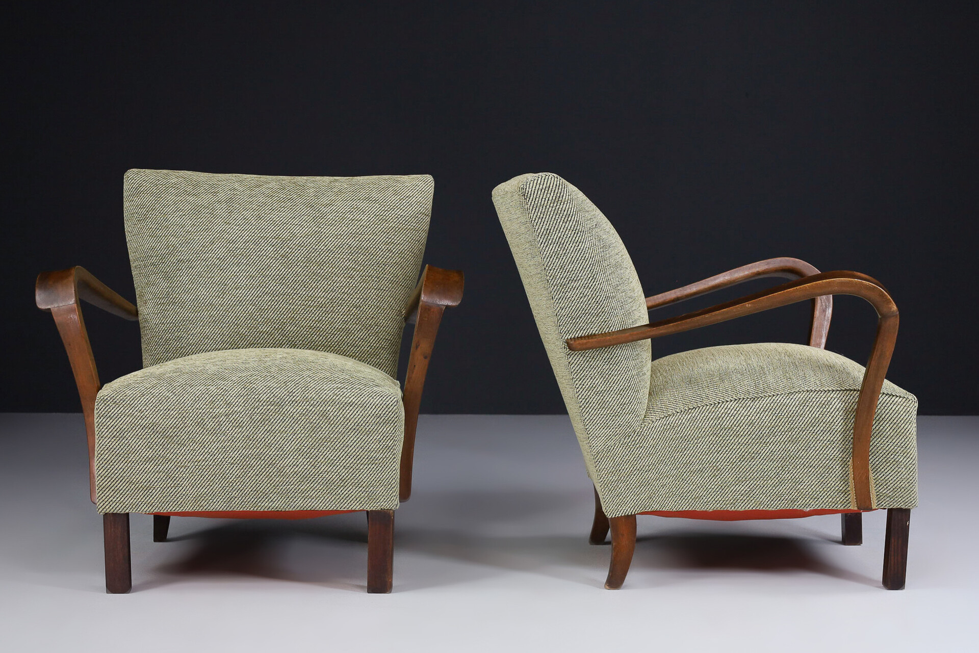 Armchairs with New Upholstery, France 1940s Mid-20th century