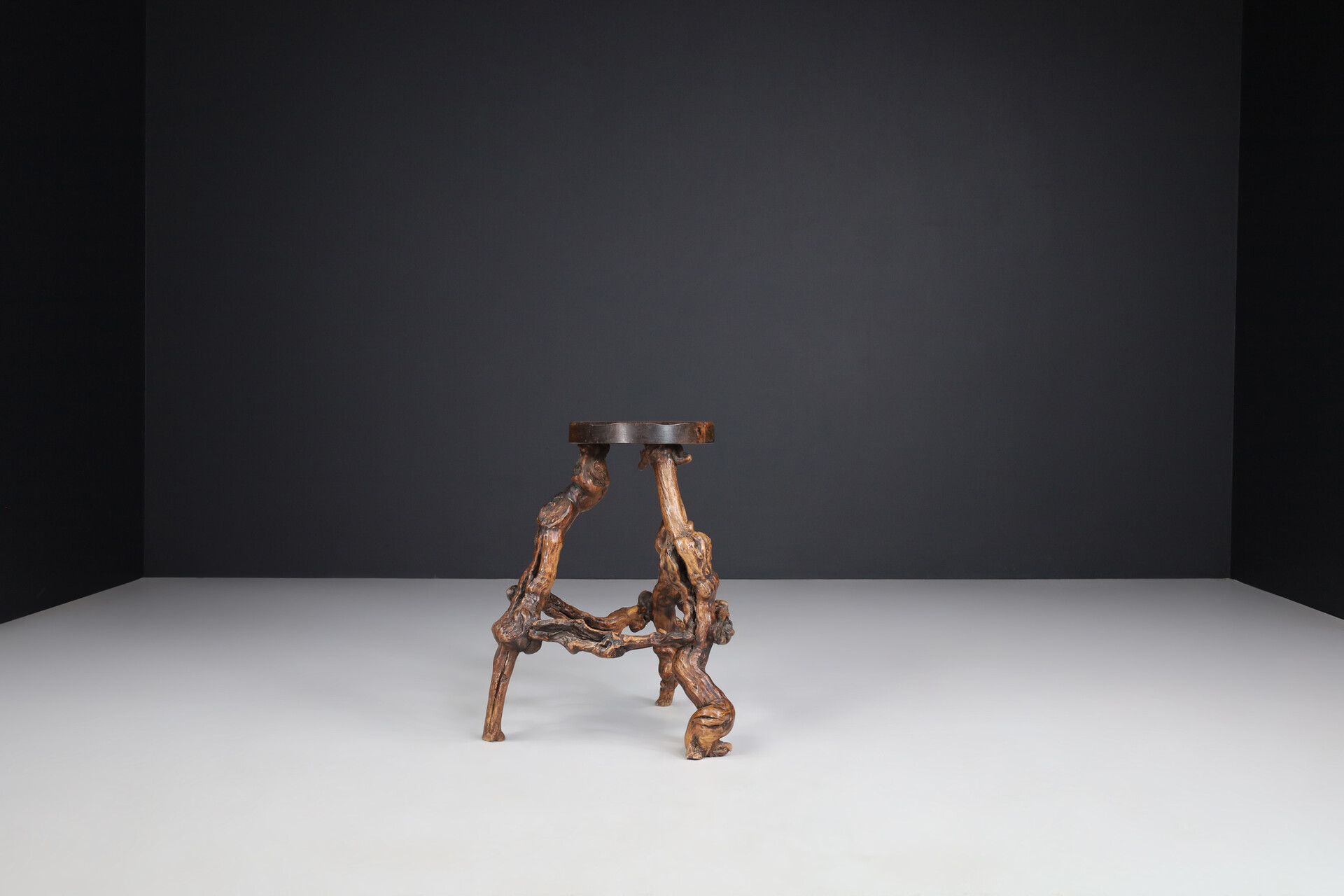 Art and craft Handcrafted Grapevine Root Stools / side tables , France 1950s Mid-20th century