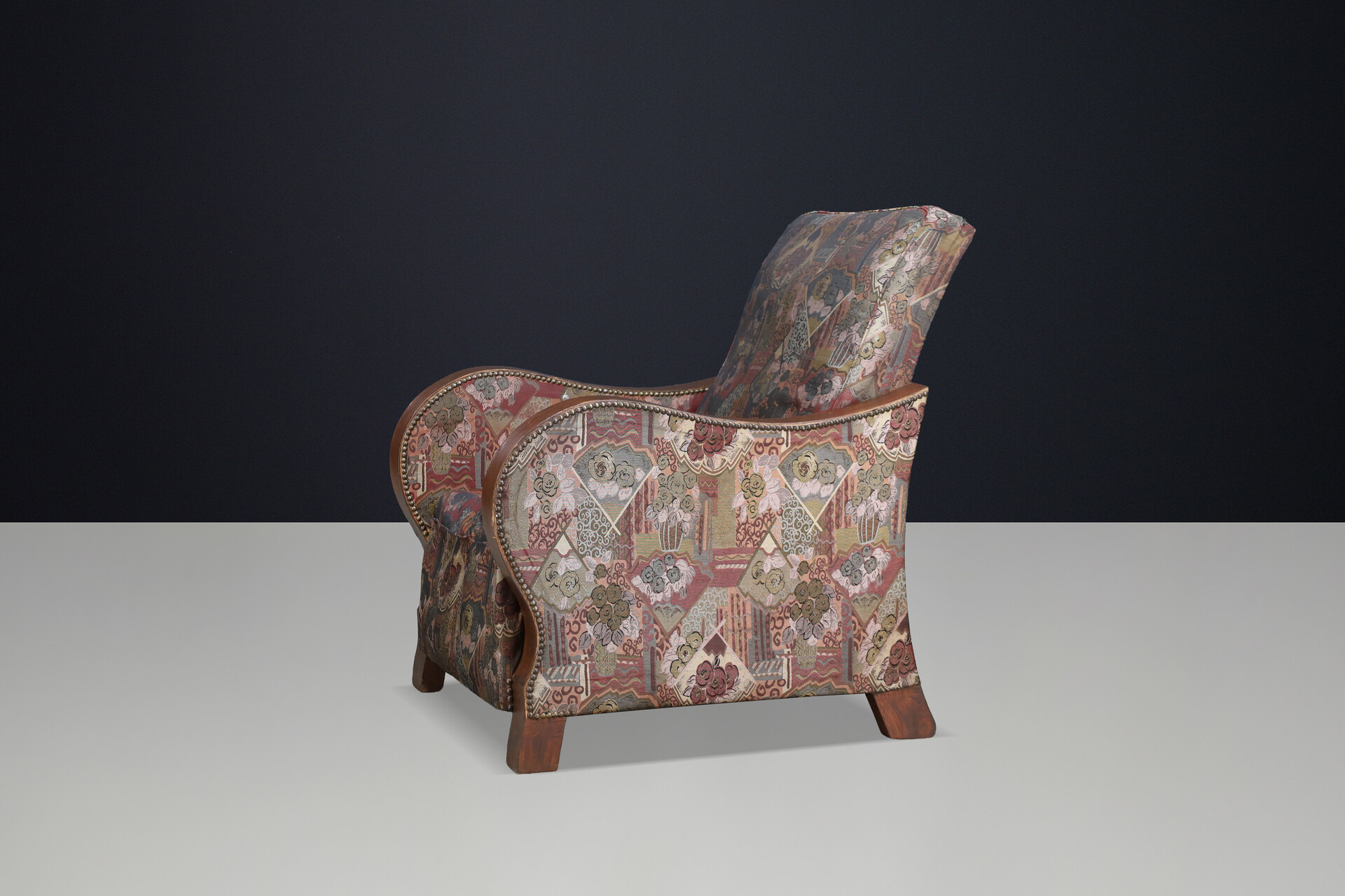 Art deco arm chair with original upholstery  Praque 1930s Early-20th century