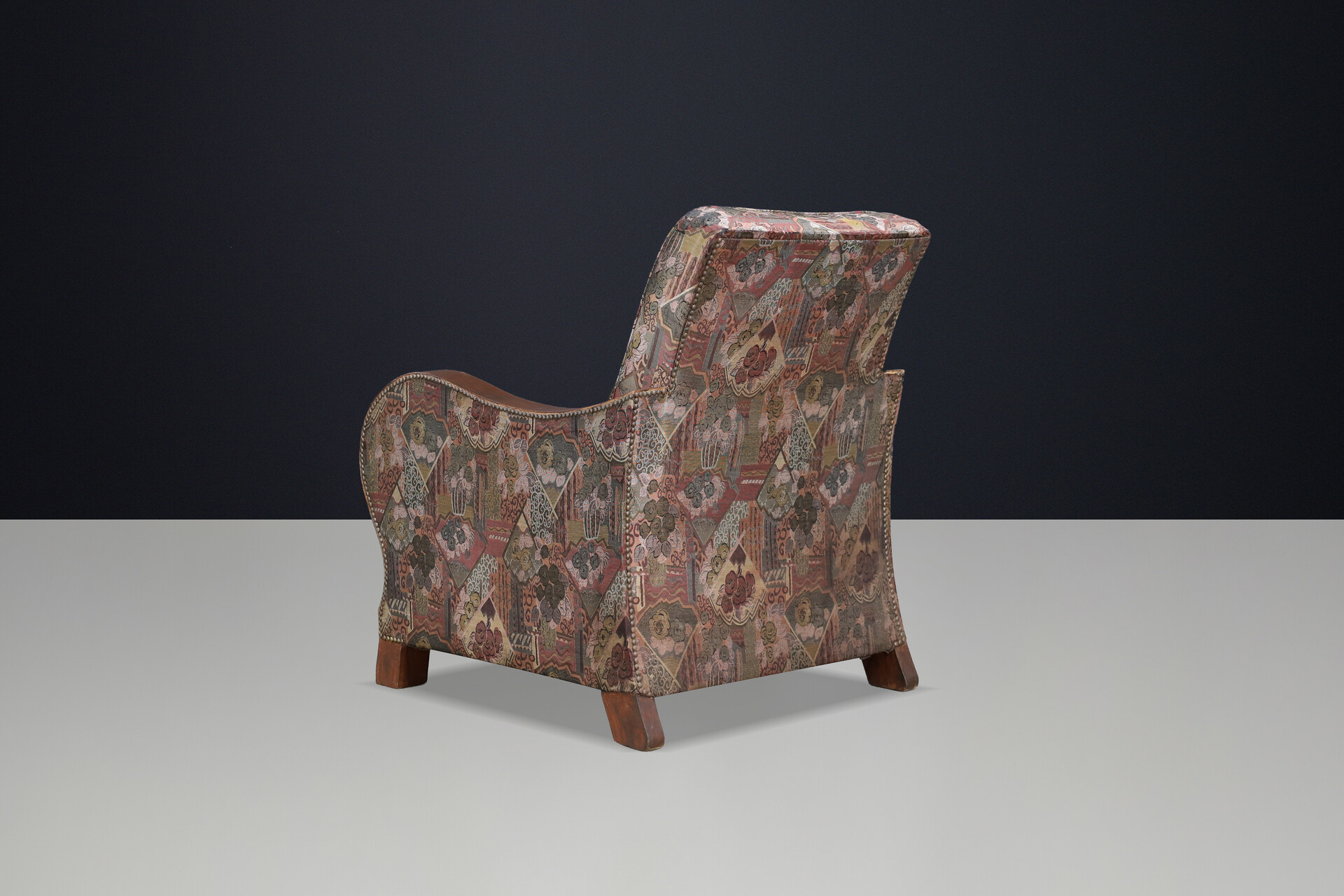 Art deco arm chair with original upholstery  Praque 1930s Early-20th century