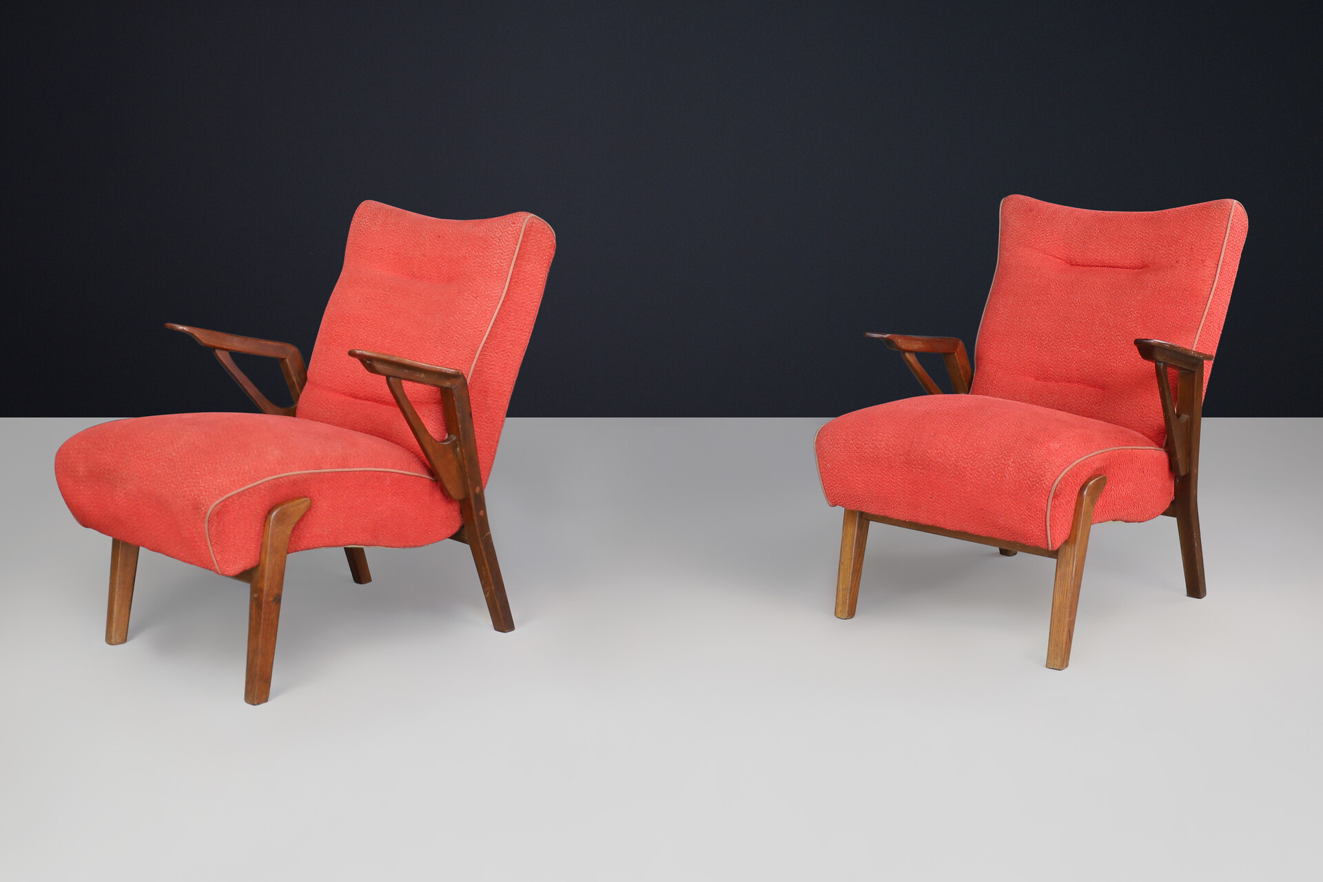 Art deco oak armchair by Antonin Kybal, Czechoslovakia 1930 Mid-20th century