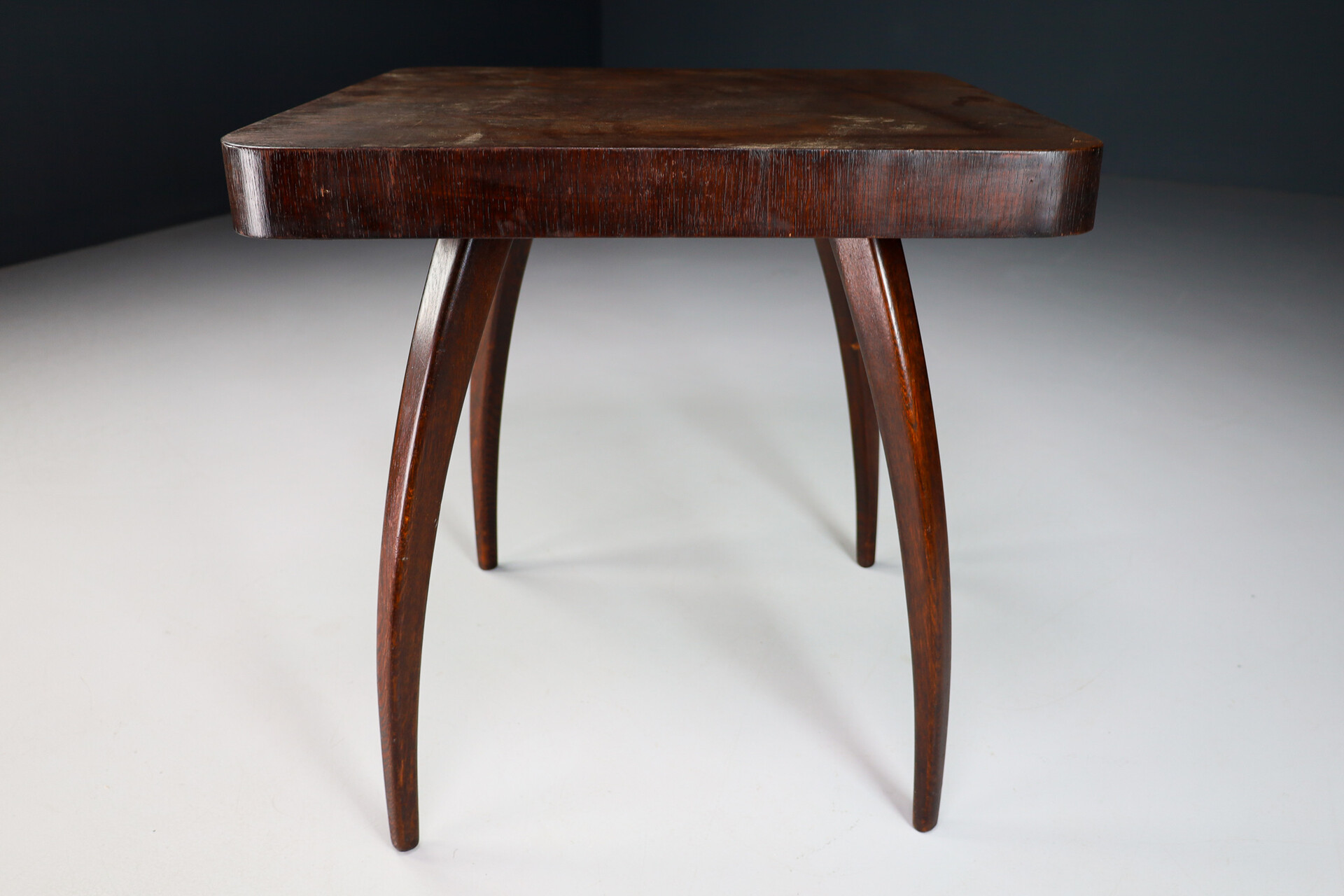 Art deco Spider Table H-259 in Walnut by Jindrich Halabala, 1950s, Czechoslovakia Early-20th century