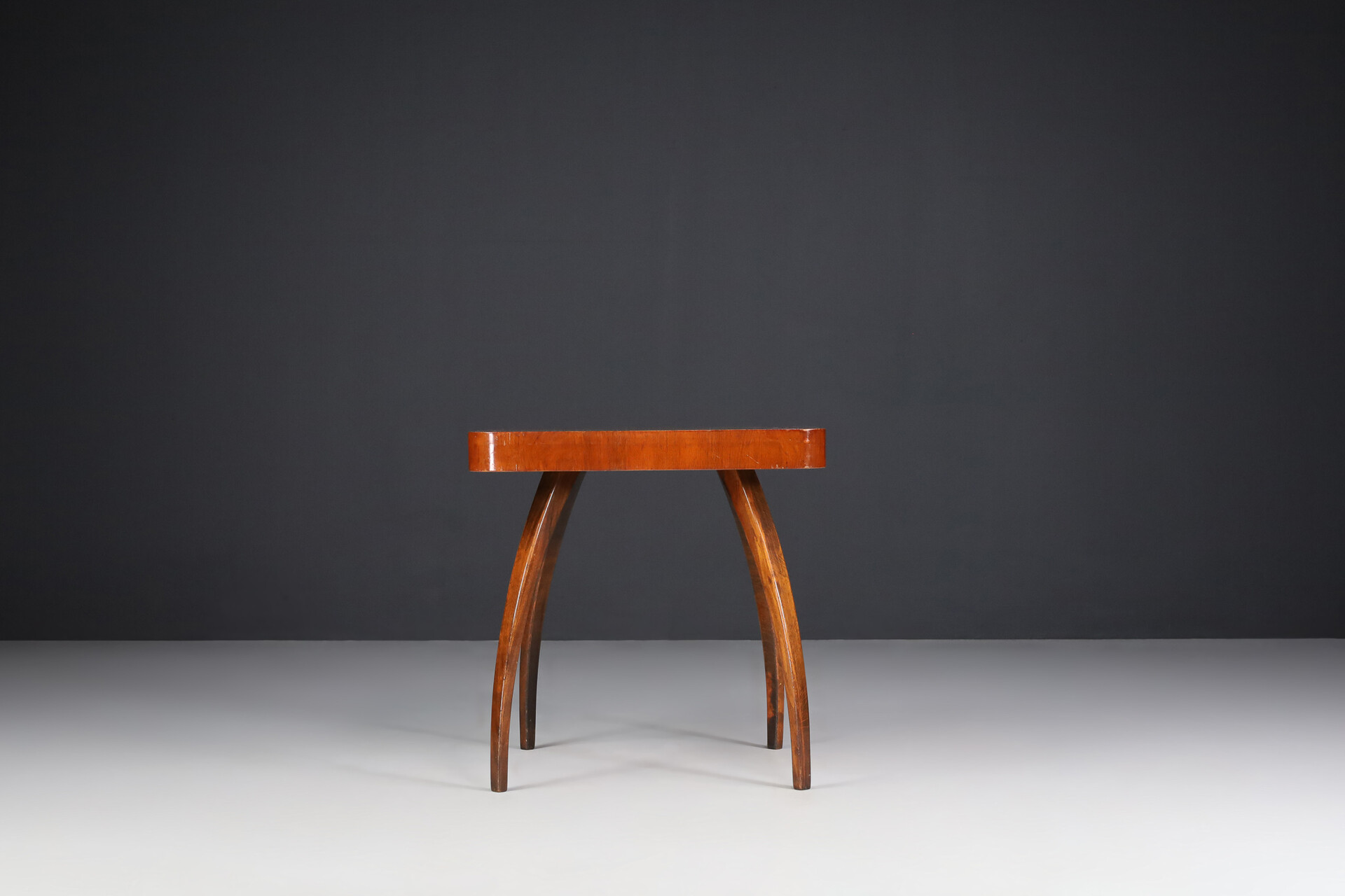 Art deco Spider Table H-259 in Walnut by Jindrich Halabala, 1950s, Czechoslovakia Early-20th century