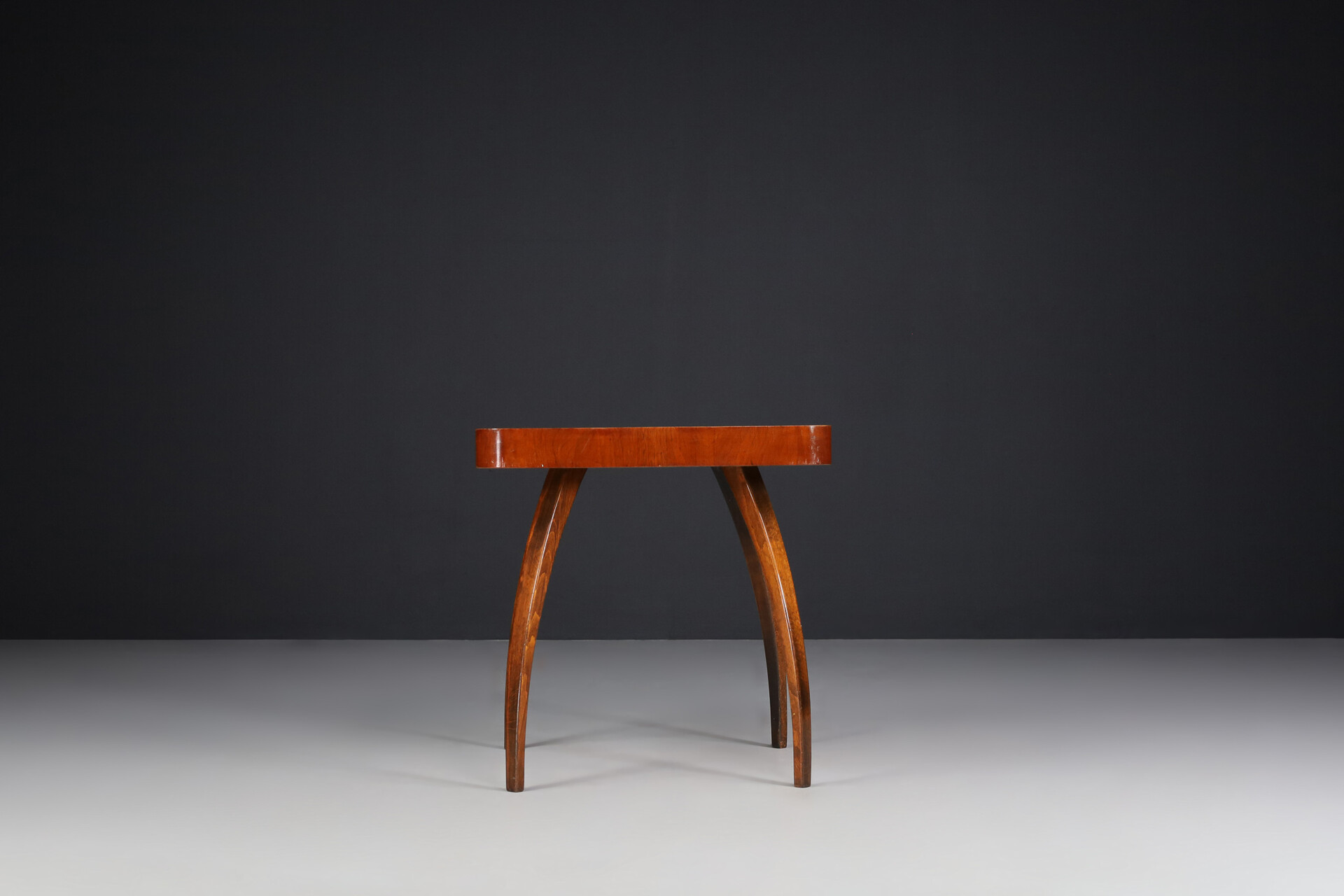 Art deco Spider Table H-259 in Walnut by Jindrich Halabala, 1950s, Czechoslovakia Early-20th century