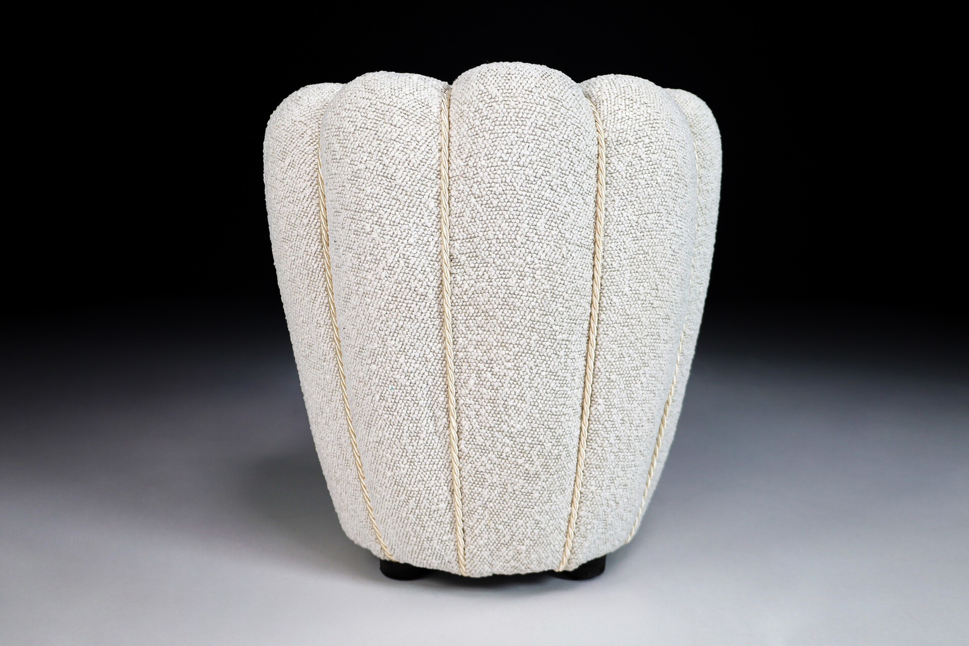 Art Deco Tabouret in new bouclé fabric by Jindrich Halabala, 1940' Early-20th century