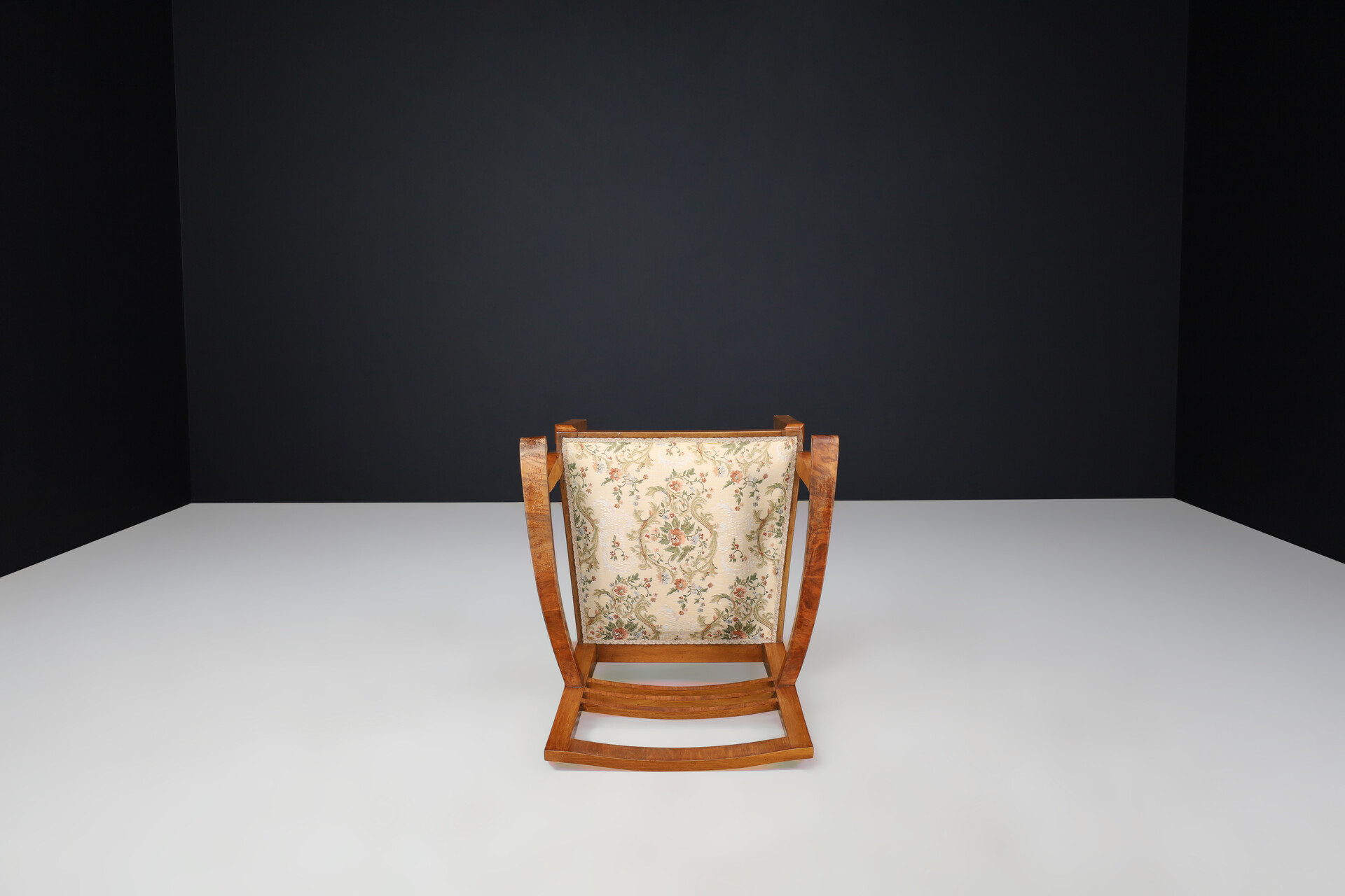 Art Deco Walnut and original upholstery Arm chairs, Praque 1930s Early-20th century