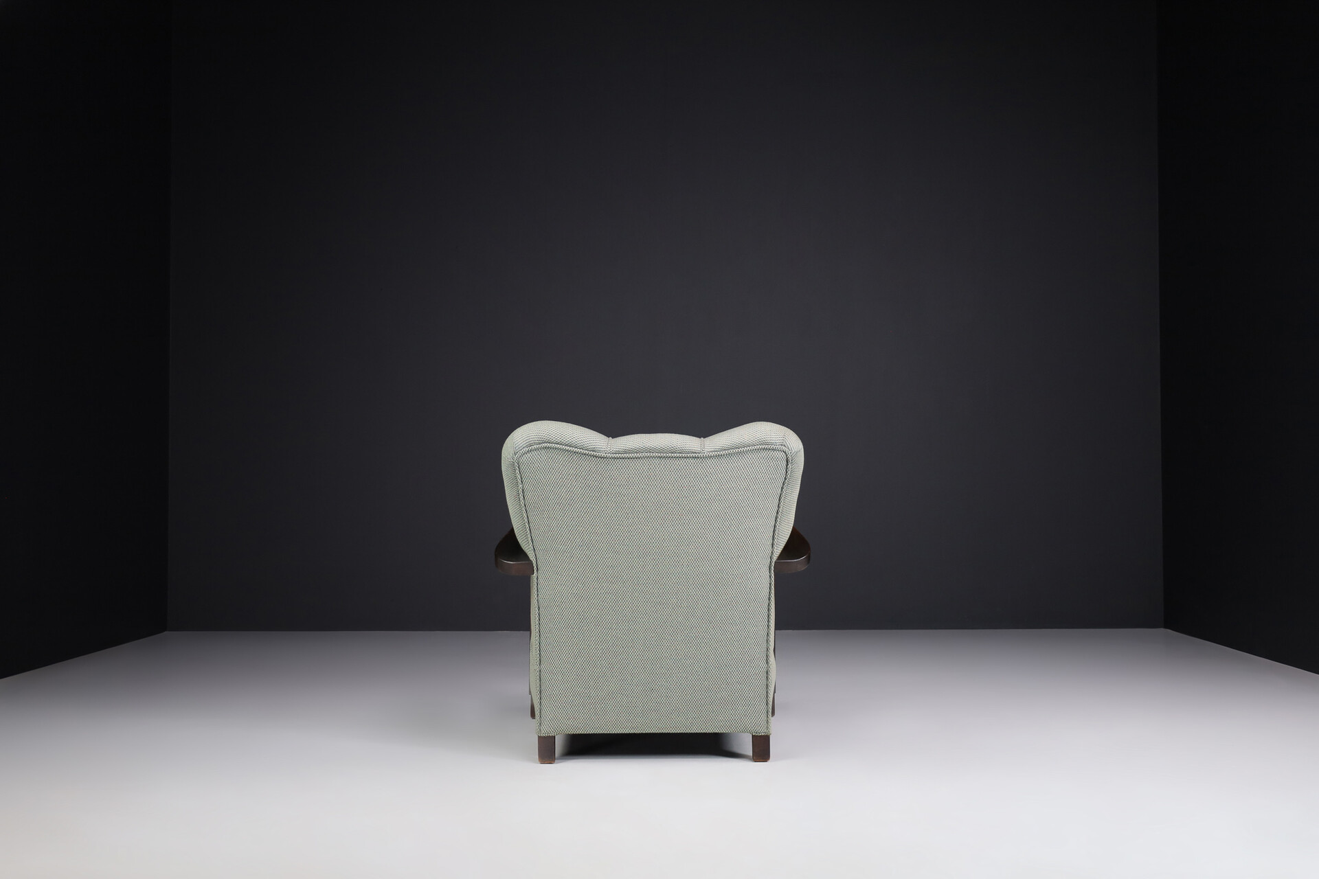 Bauhaus Art deco lounge chair with original fabric France 1940s Mid-20th century