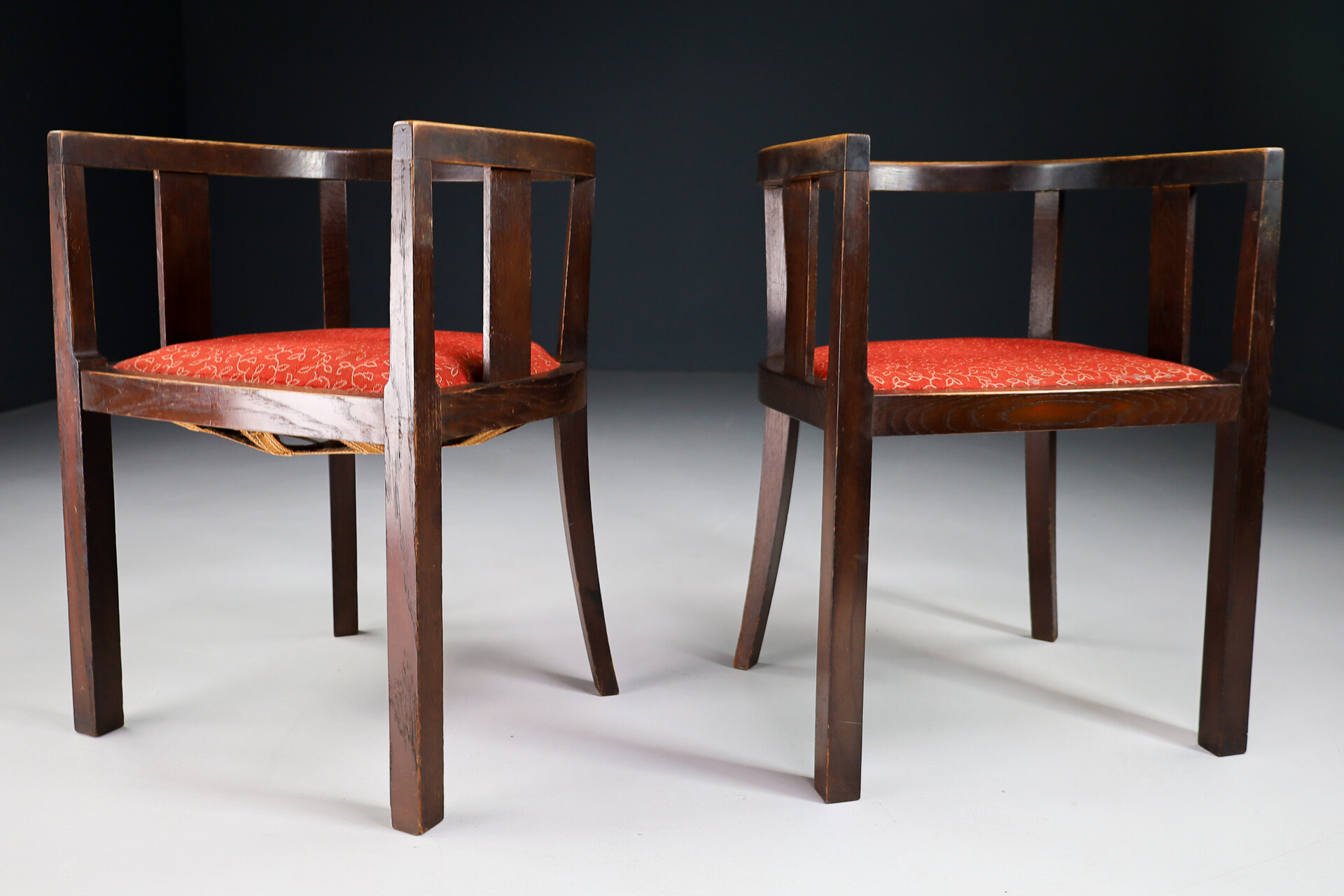 Bauhaus / Art deco oak armchairs / office chairs / desk chairs Germany 1930s Early-20th century
